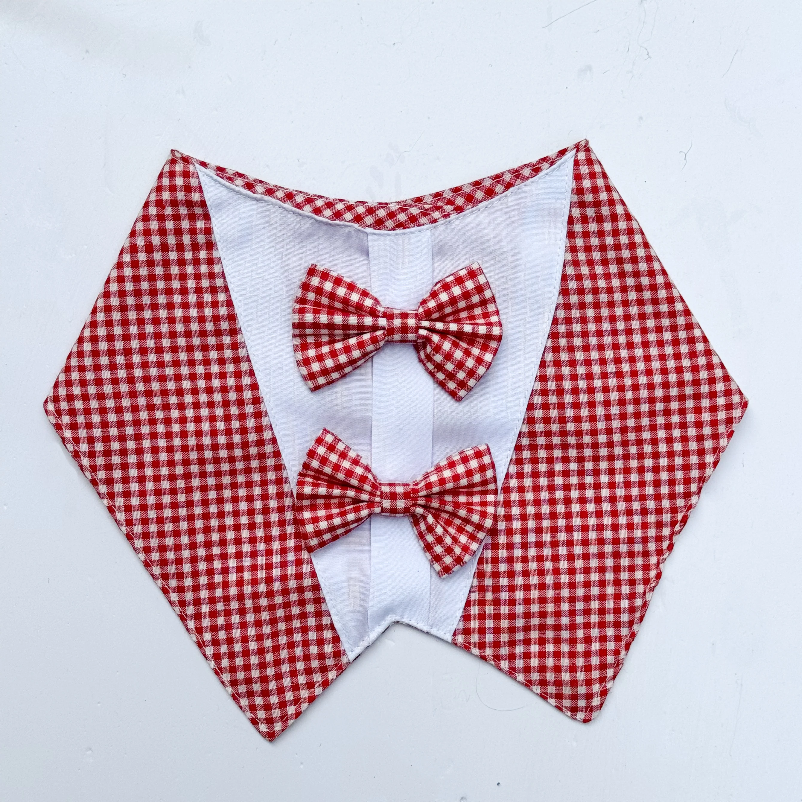 Pawgy Pets Casual Check Bandana: Red for Dogs & Cats - Image 3