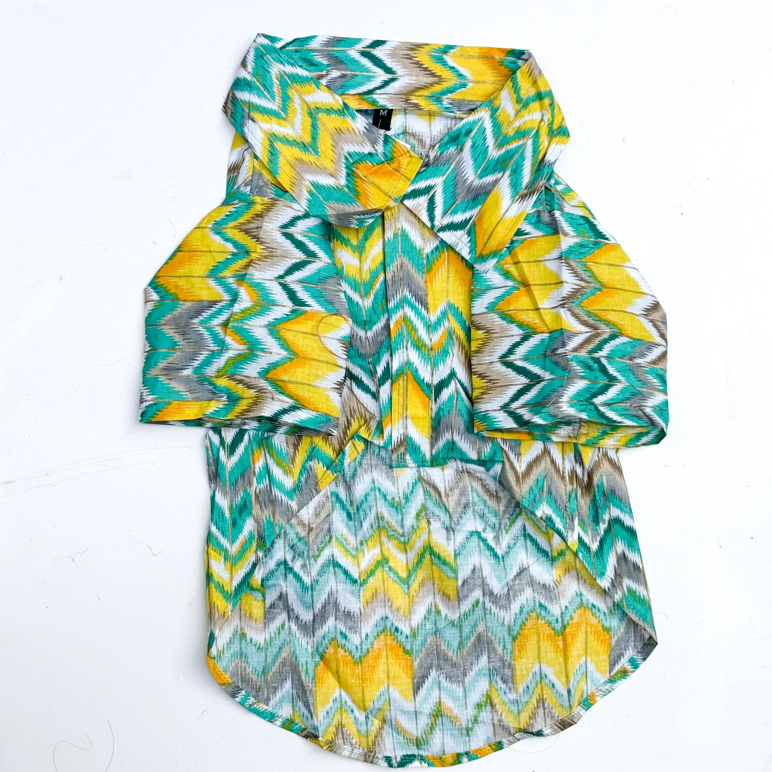 Pawgy Pets Green zig zag kurta for Cats - Image 3