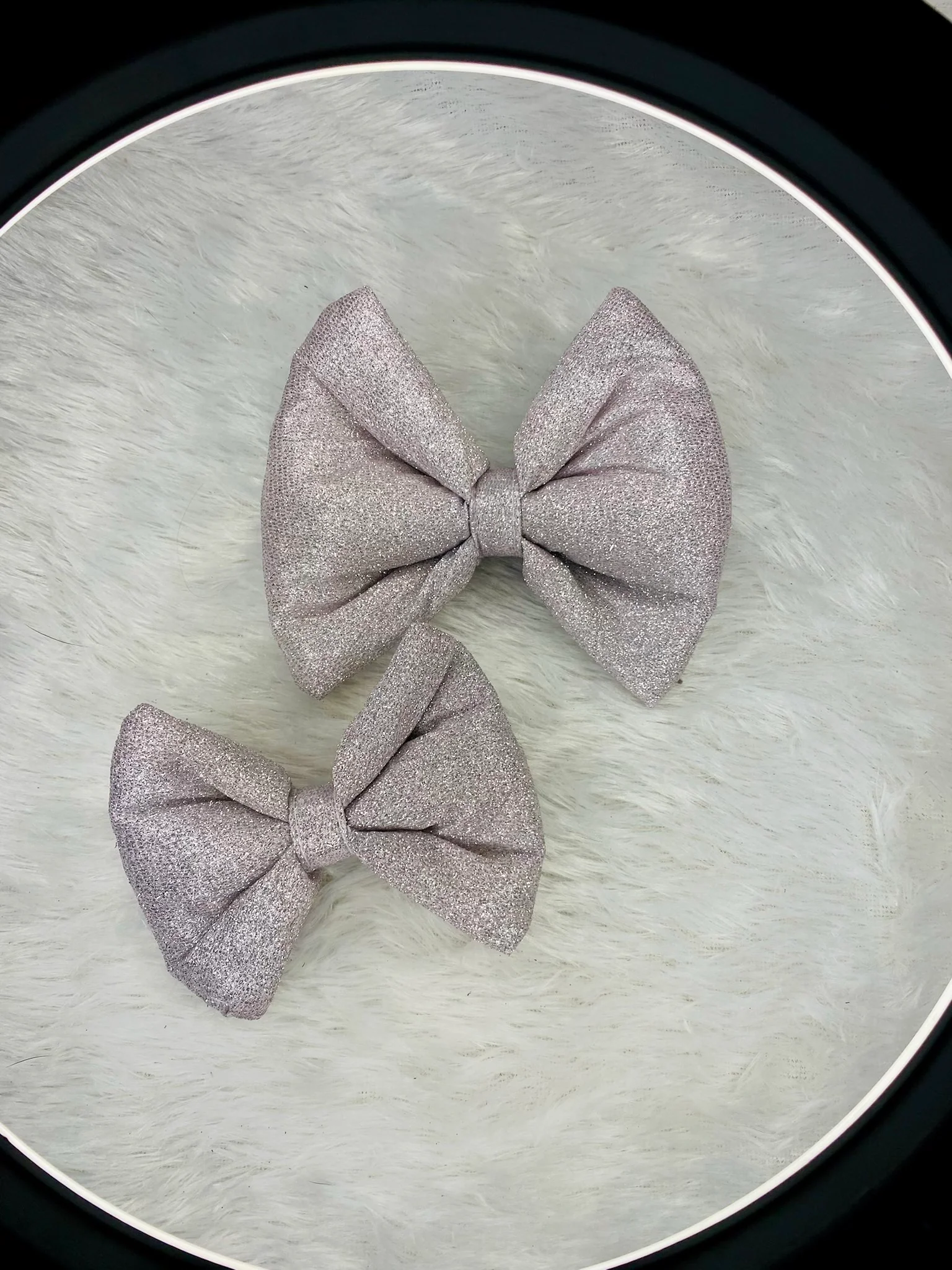 Pawgy Pets Party wear Bowtie: Silver for Dogs & Cats - Image 3