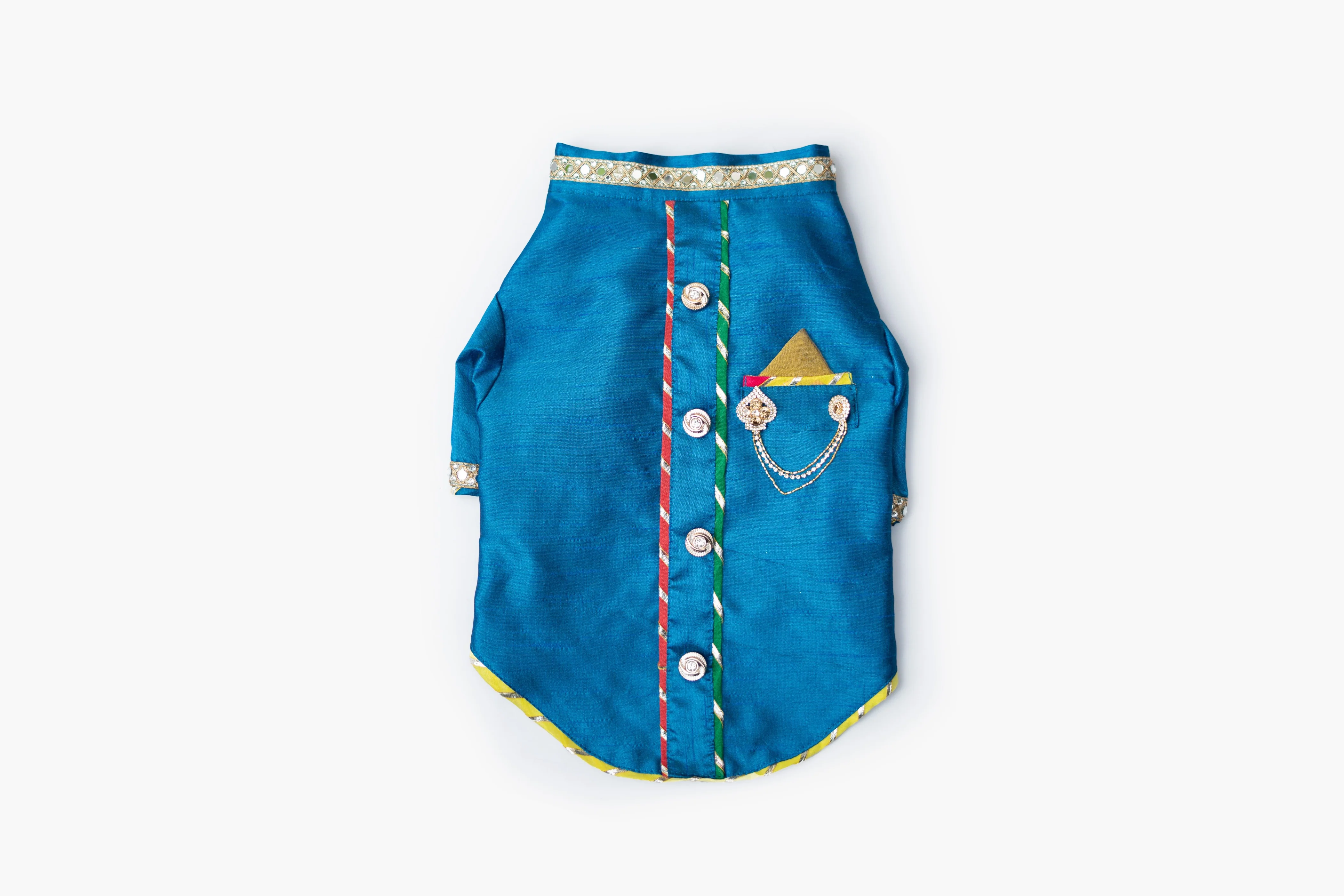 Pawgy Pets Raw Silk Sherwani: Rani for Dogs - Image 8