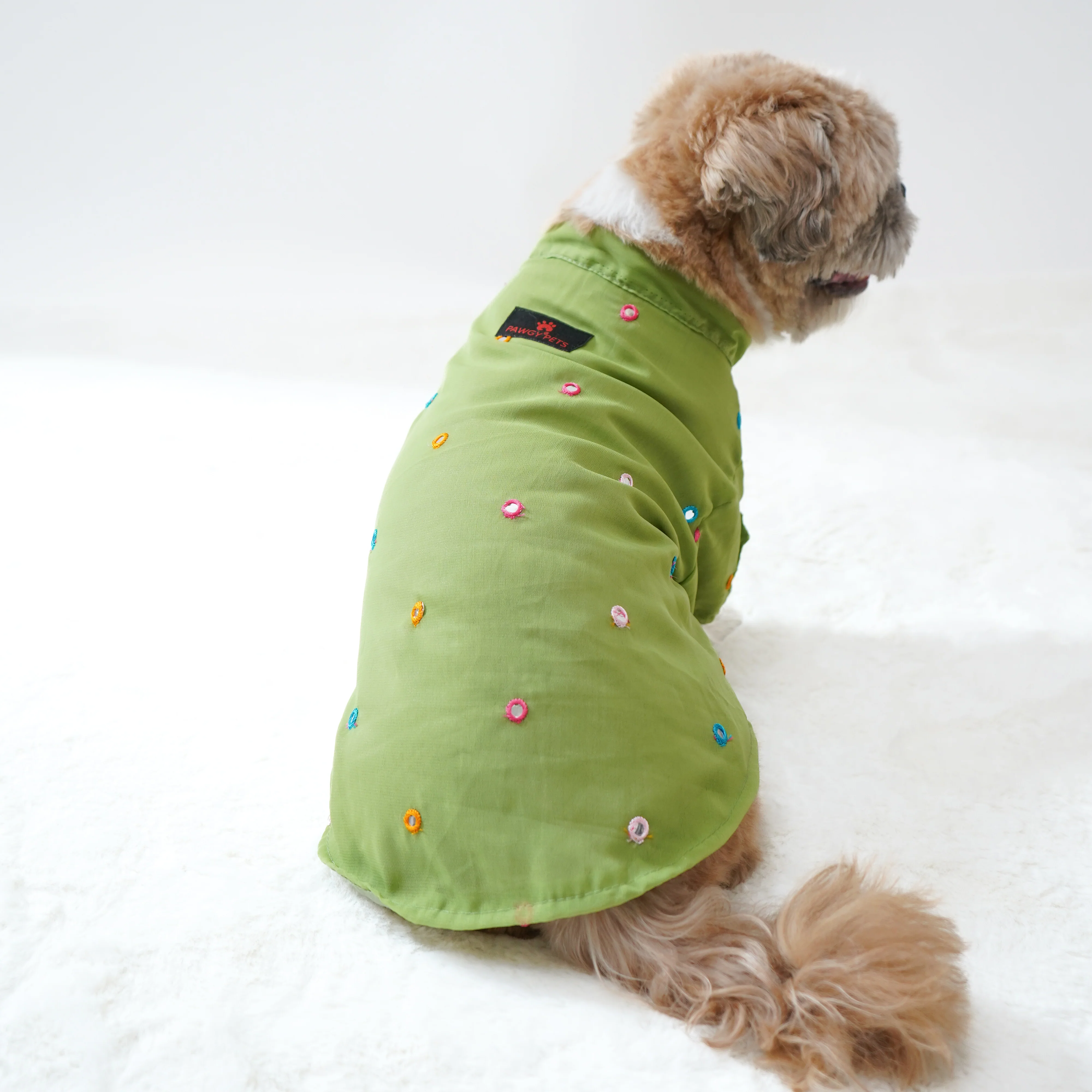 Pawgy Pets Festive Shirt Pista Green for Dogs - Image 3