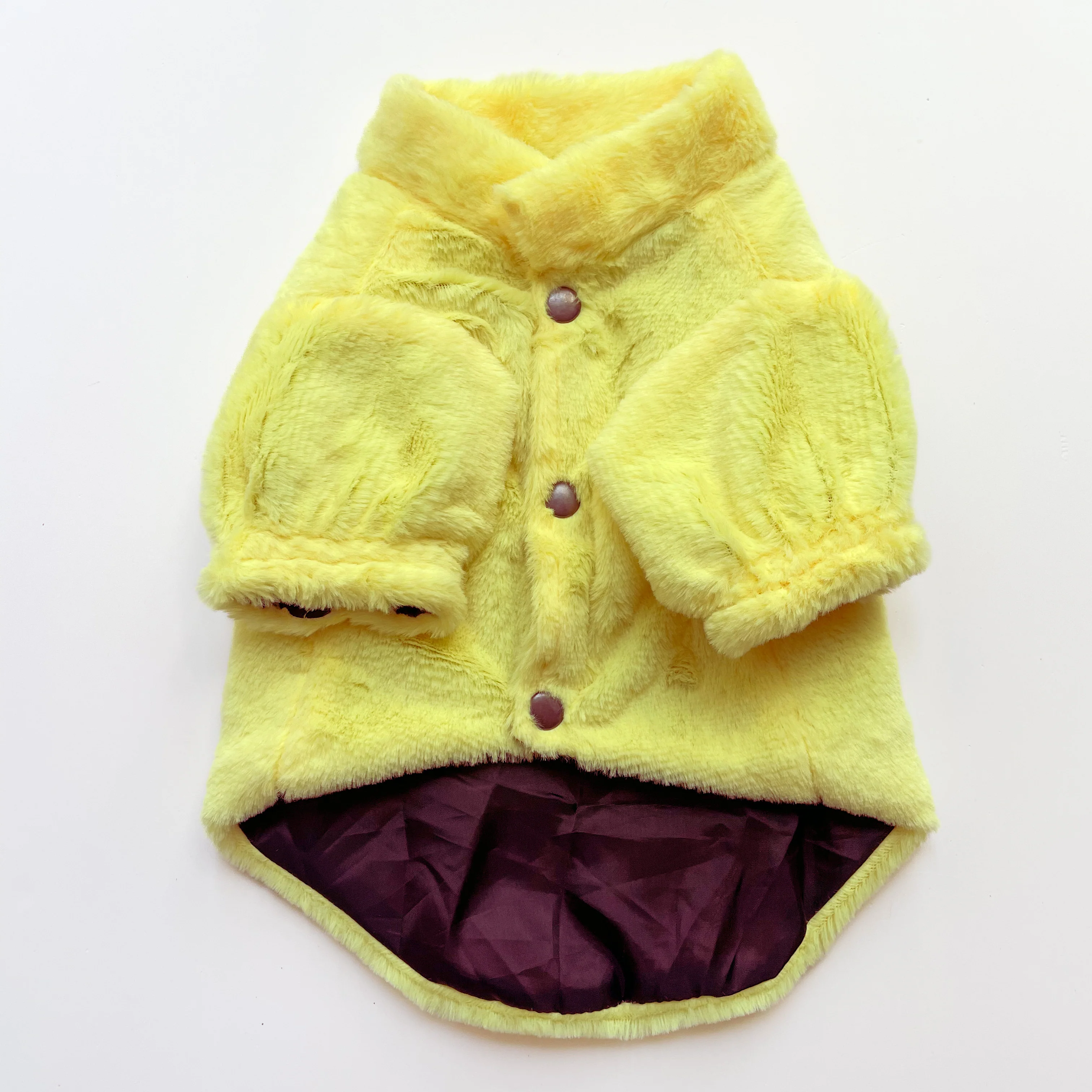 Pawgy Pets Fur Puffer Jacket: Lime Yellow for Dogs & Cats - Image 3