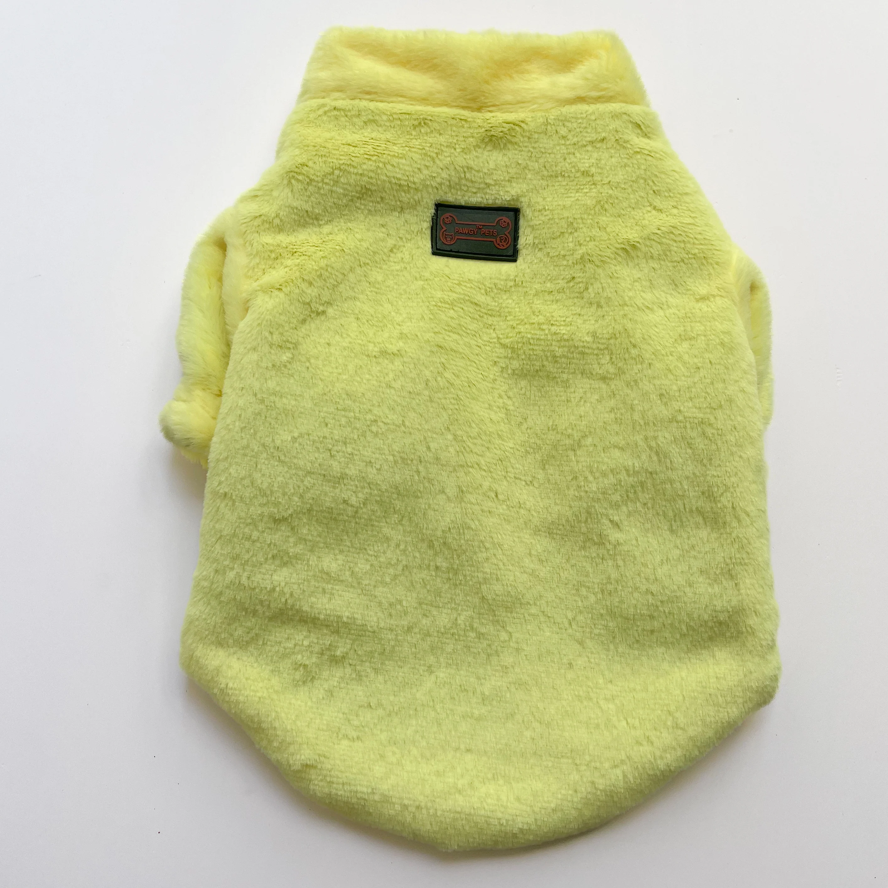Pawgy Pets Fur Puffer Jacket: Lime Yellow for Dogs & Cats - Image 4