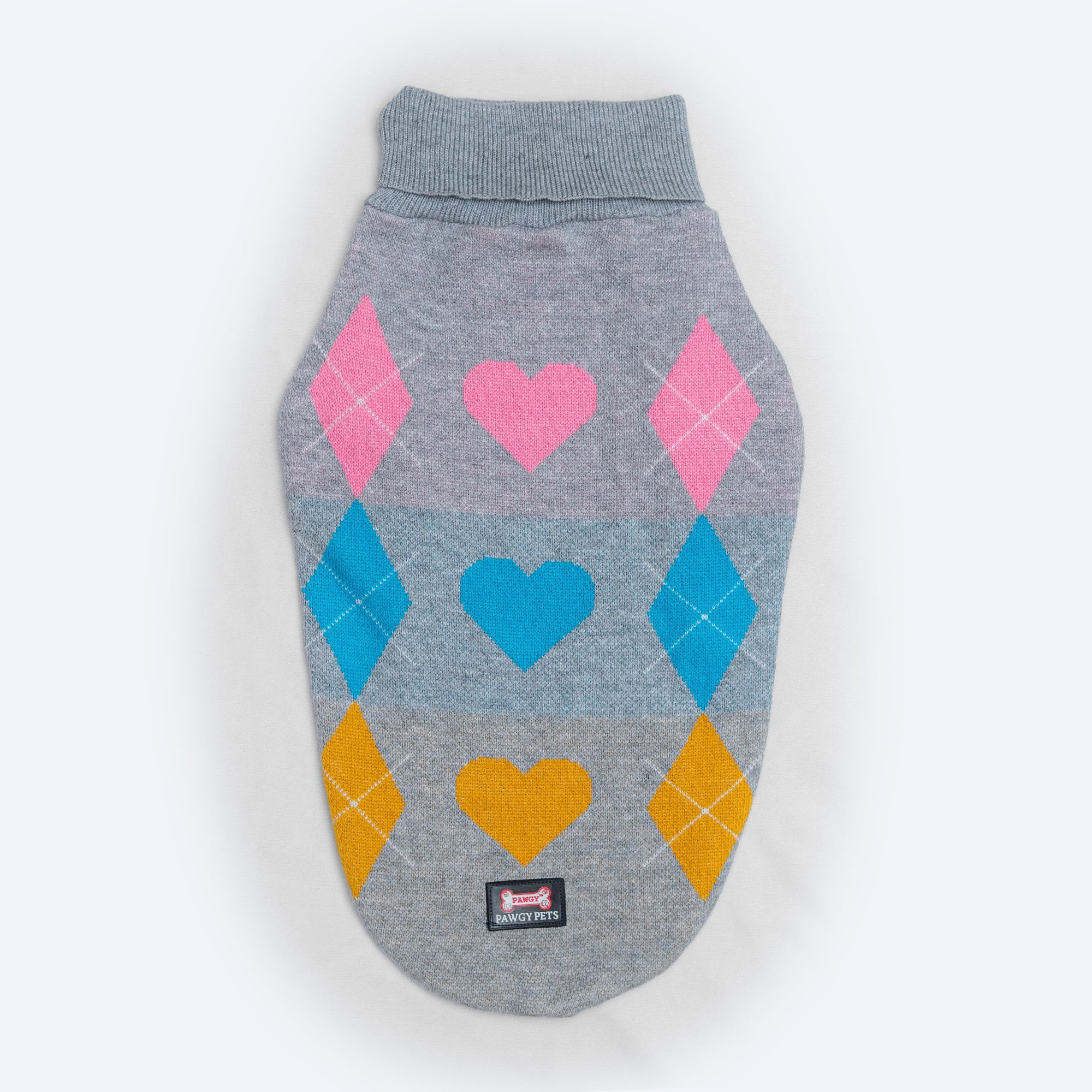 Pawgy Pets High Neck Sweater: Grey for dogs & cats - Image 4