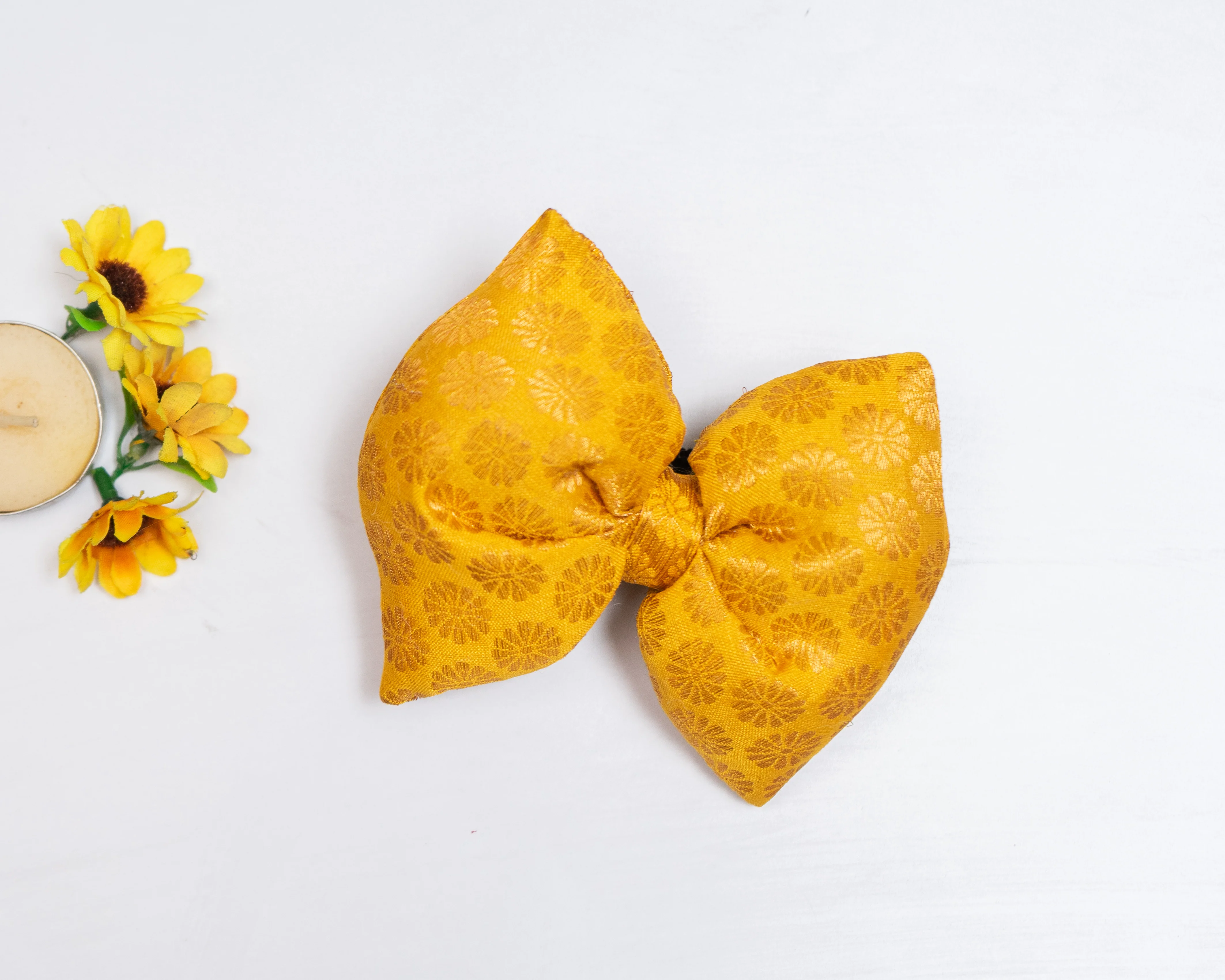 Pawgy Pets Occasion wear Bowtie: Yellow for Dogs & Cats - Image 4