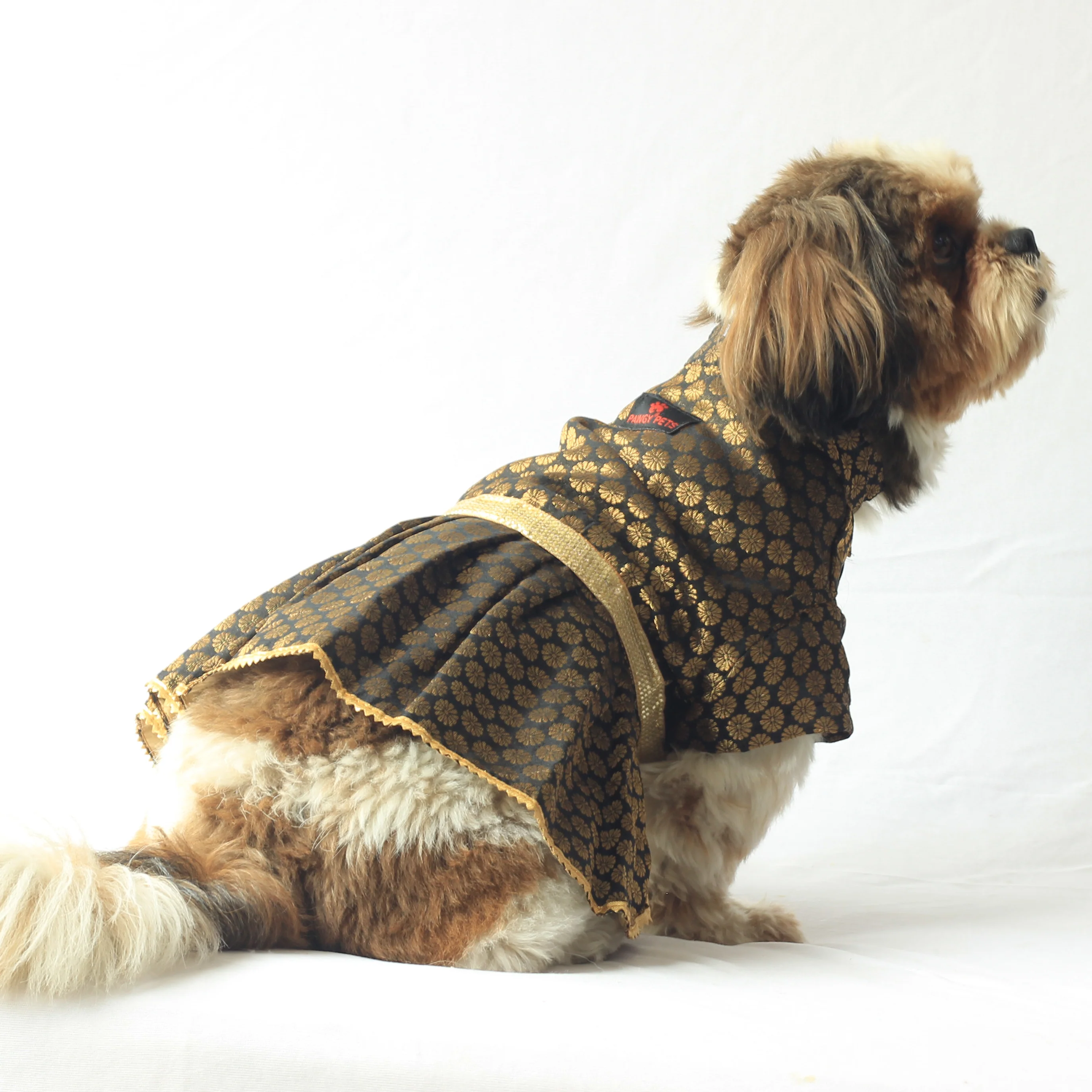 Pawgy Pets Occasion wear Dress Black for Dogs - Image 3