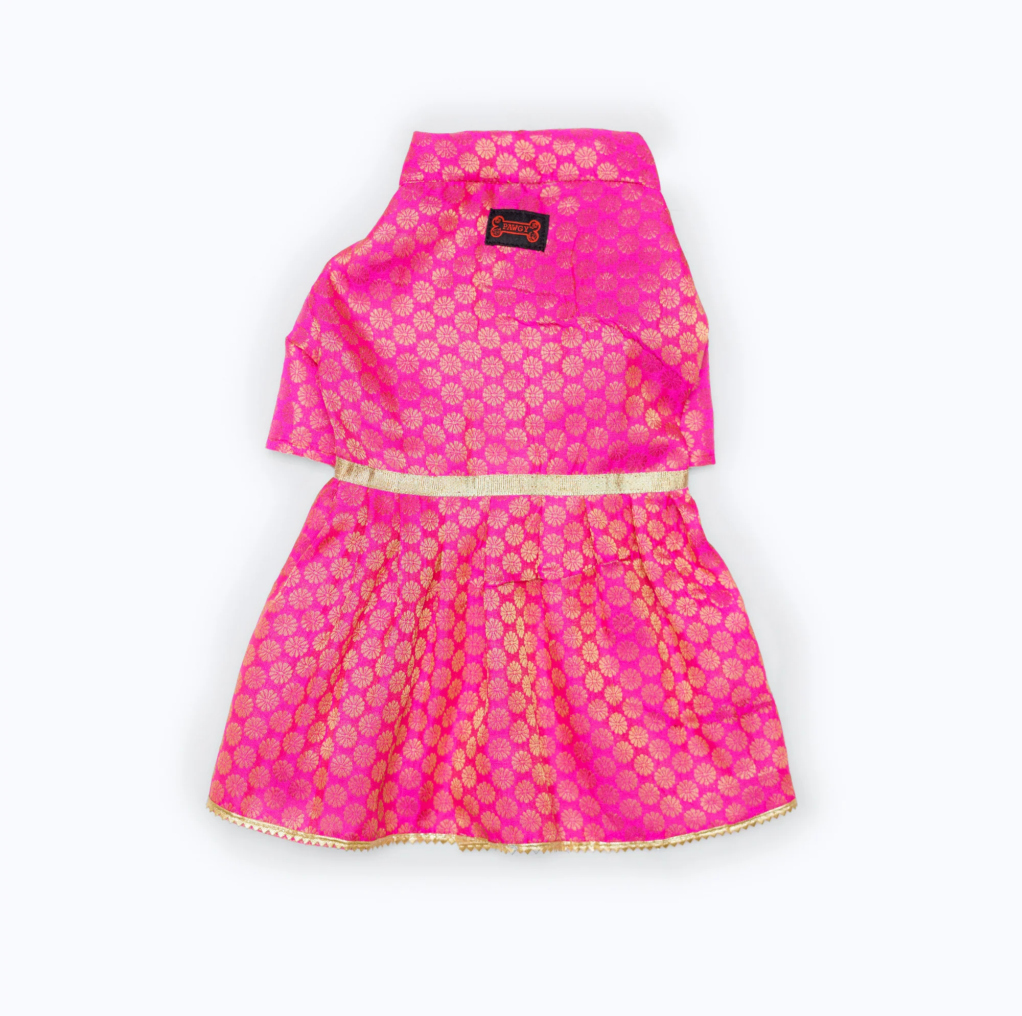 Pawgy Pets Occasion wear Dress Pink for Dogs - Image 4