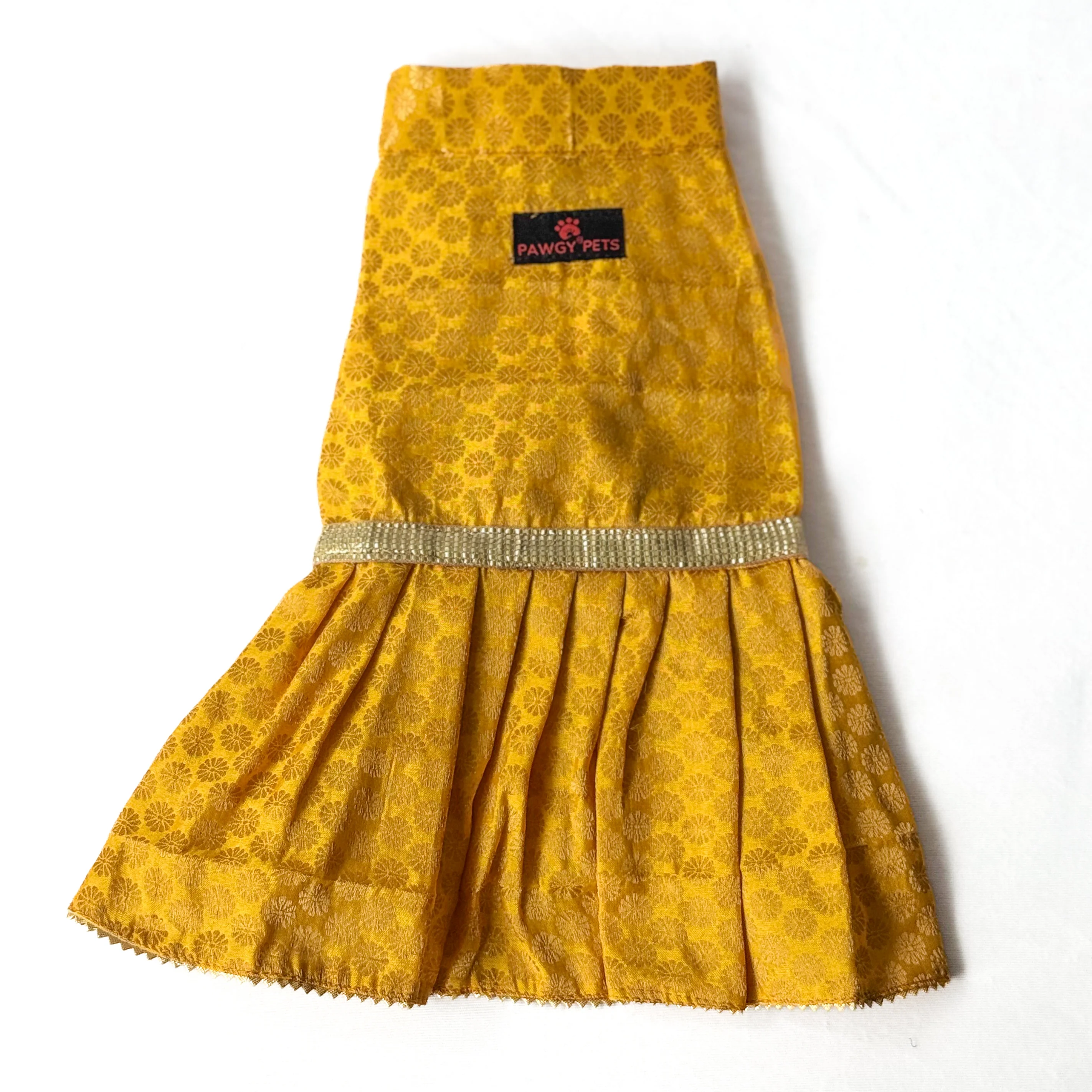 Pawgy Pets Occasion wear Dress Yellow for Dogs - Image 3