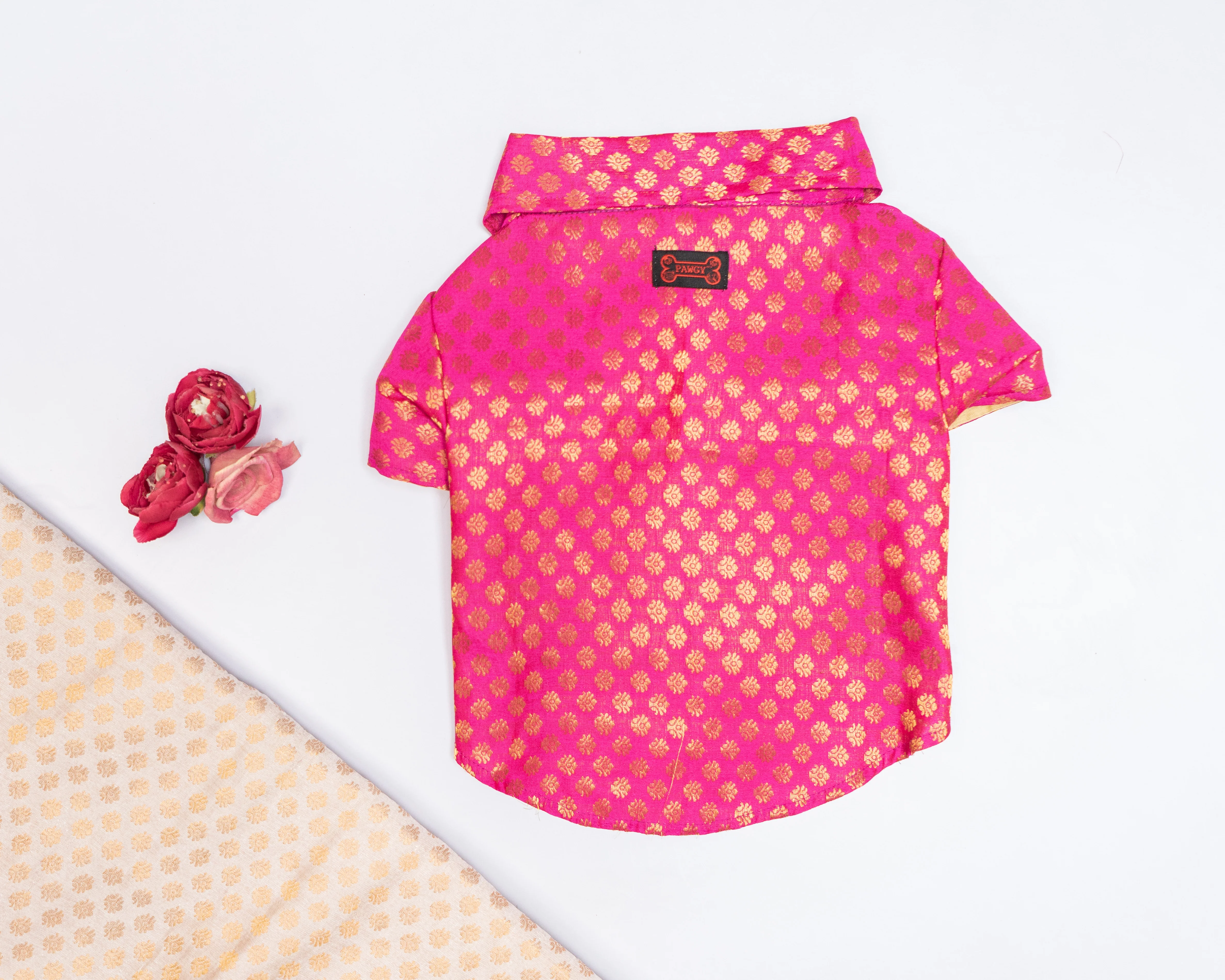 Pawgy Pets Occasion wear shirt Pink for Dogs - Image 4