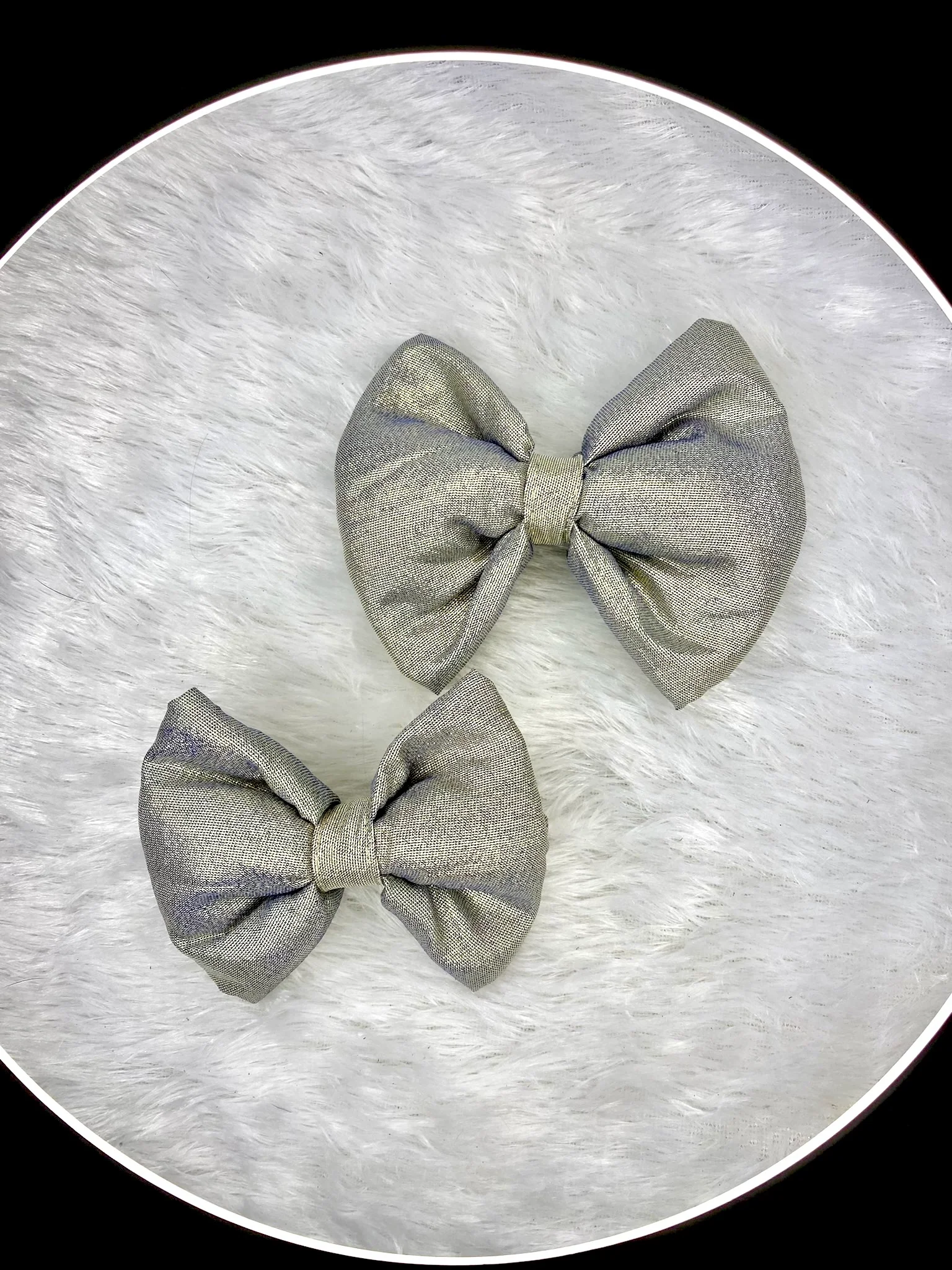 Pawgy Pets Party wear Bowtie: Light golden for Dogs & Cats - Image 3