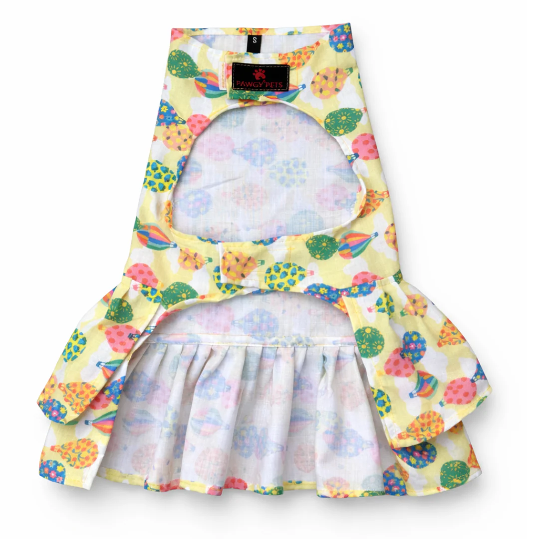 Pawgy Pets Balloon Casual dress for Dogs (Lime Green) - Image 3
