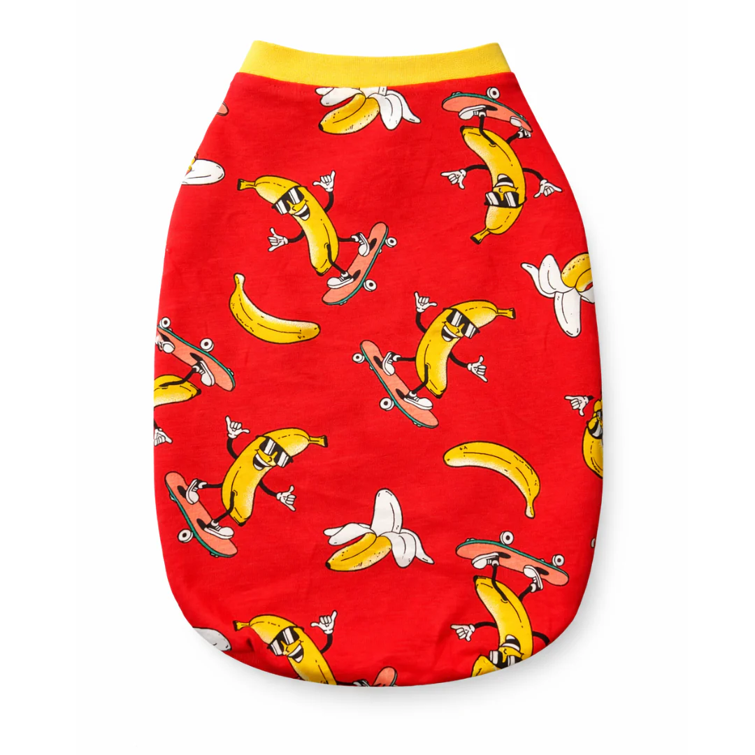 Pawgy Pets Banana T-shirt Red for Dogs - Image 4