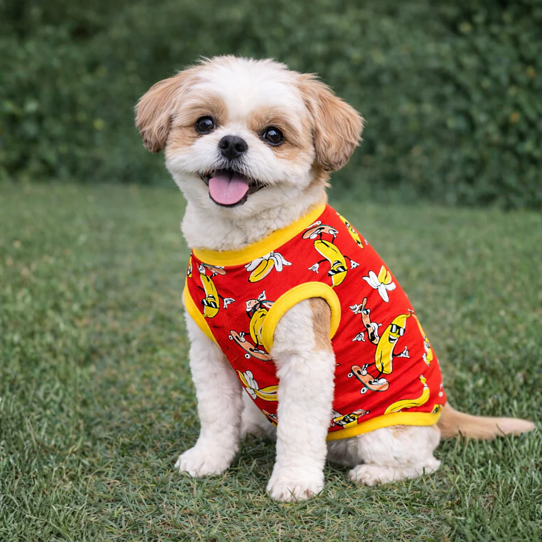 Pawgy Pets Banana T-shirt Red for Dogs - Image 5