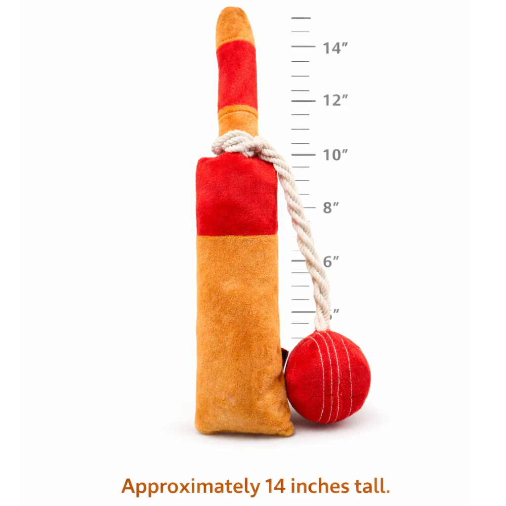 Pawgy Pets Cricket Fever Doggo Plush + Rope Toy - Image 6