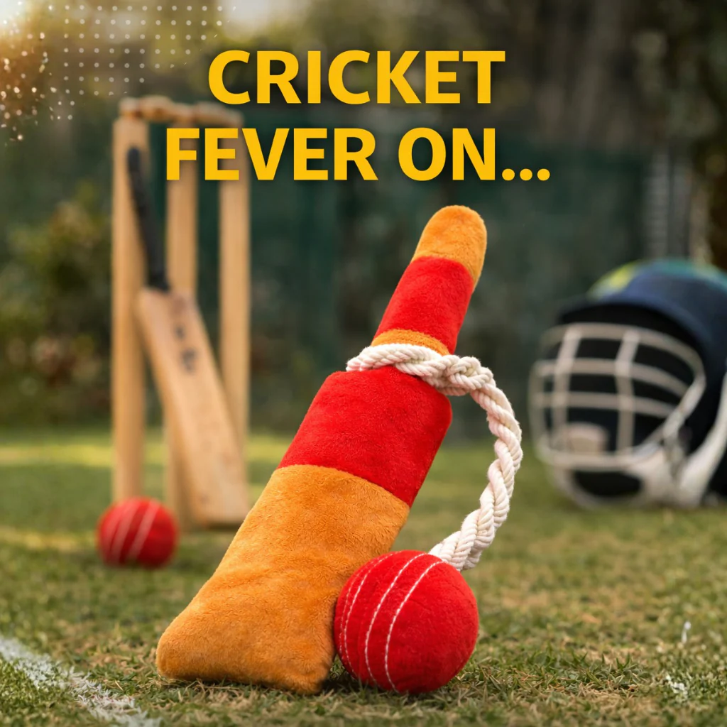 Pawgy Pets Cricket Fever Doggo Plush + Rope Toy - Image 7