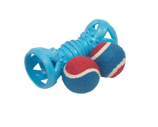 Pawgy Pets  Double Ball Dumbbell Chew Toy With Natural Rubber For Dog (Green) - Image 3