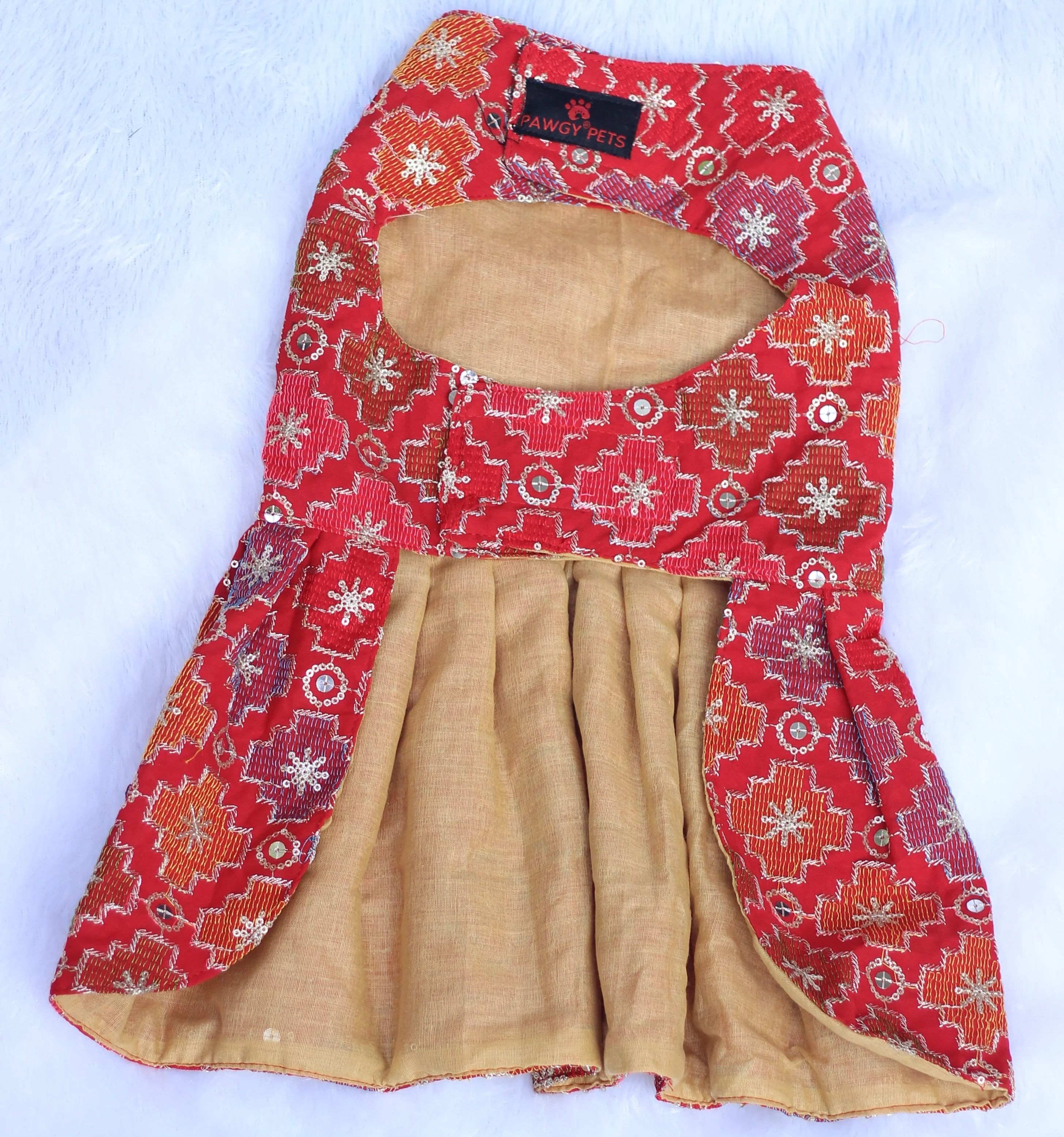 Pawgy Pets Festive Dress Patola for Dogs - Image 5
