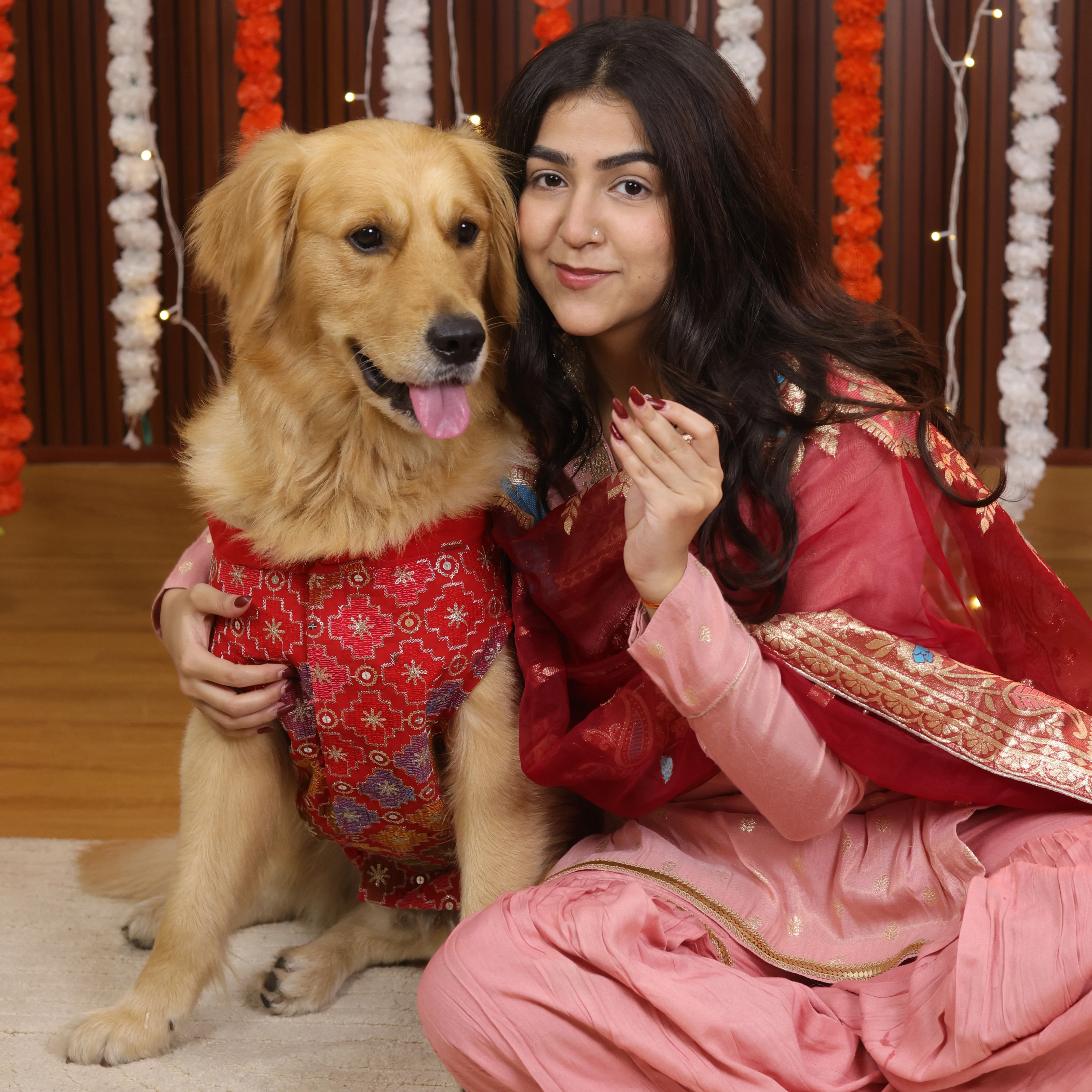 Pawgy Pets Festive Kurta Patola for Dogs - Image 9