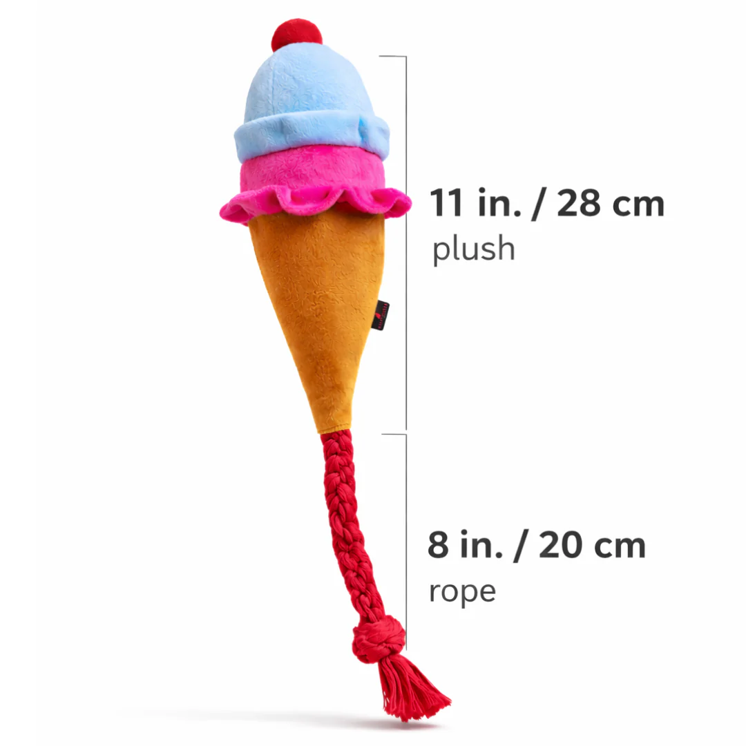 Pawgy Pets Ice Cream Doggo Plush + Rope Toy - Image 5