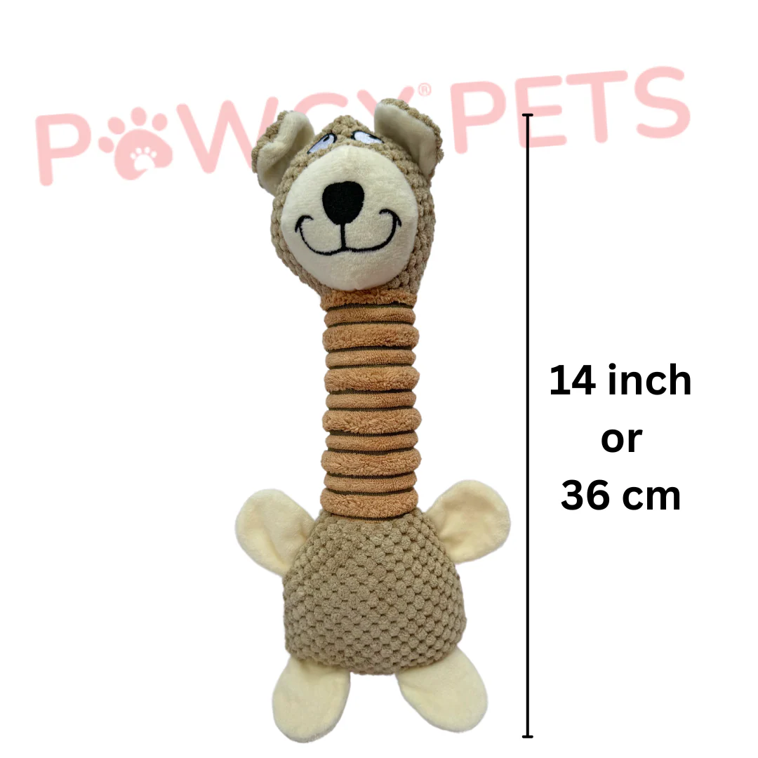 Pawgy Pets Long Neck Teddy Brown Dog Plush Toy - Image 3
