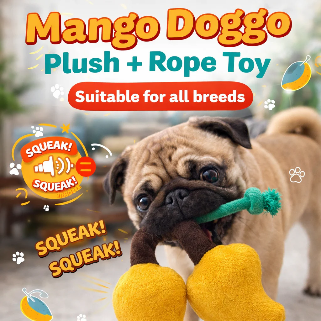 Pawgy Pets Mango Doggo Plush + Rope Toy - Image 4