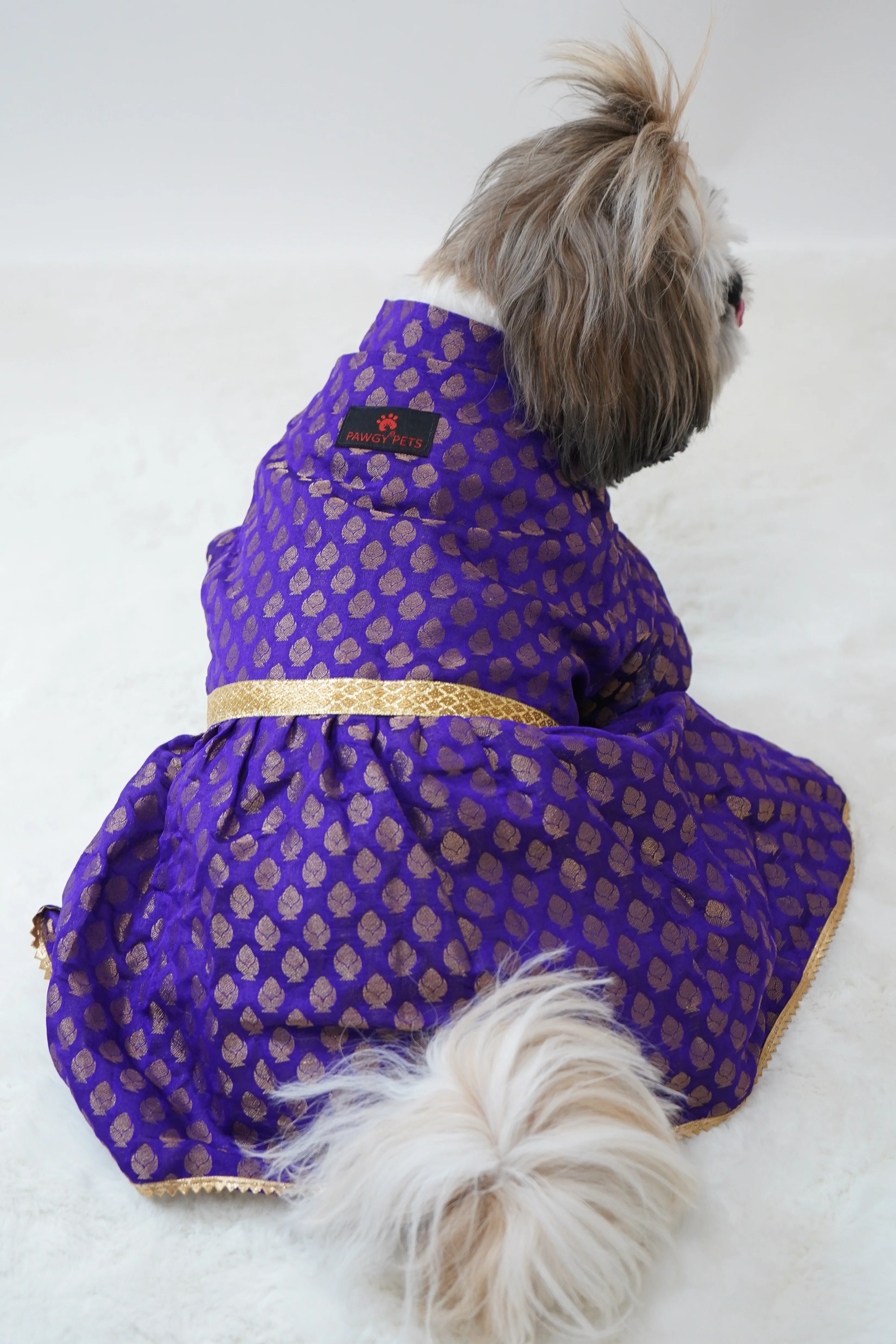 Pawgy Pets Occasion wear Dress Purple for Dogs - Image 3