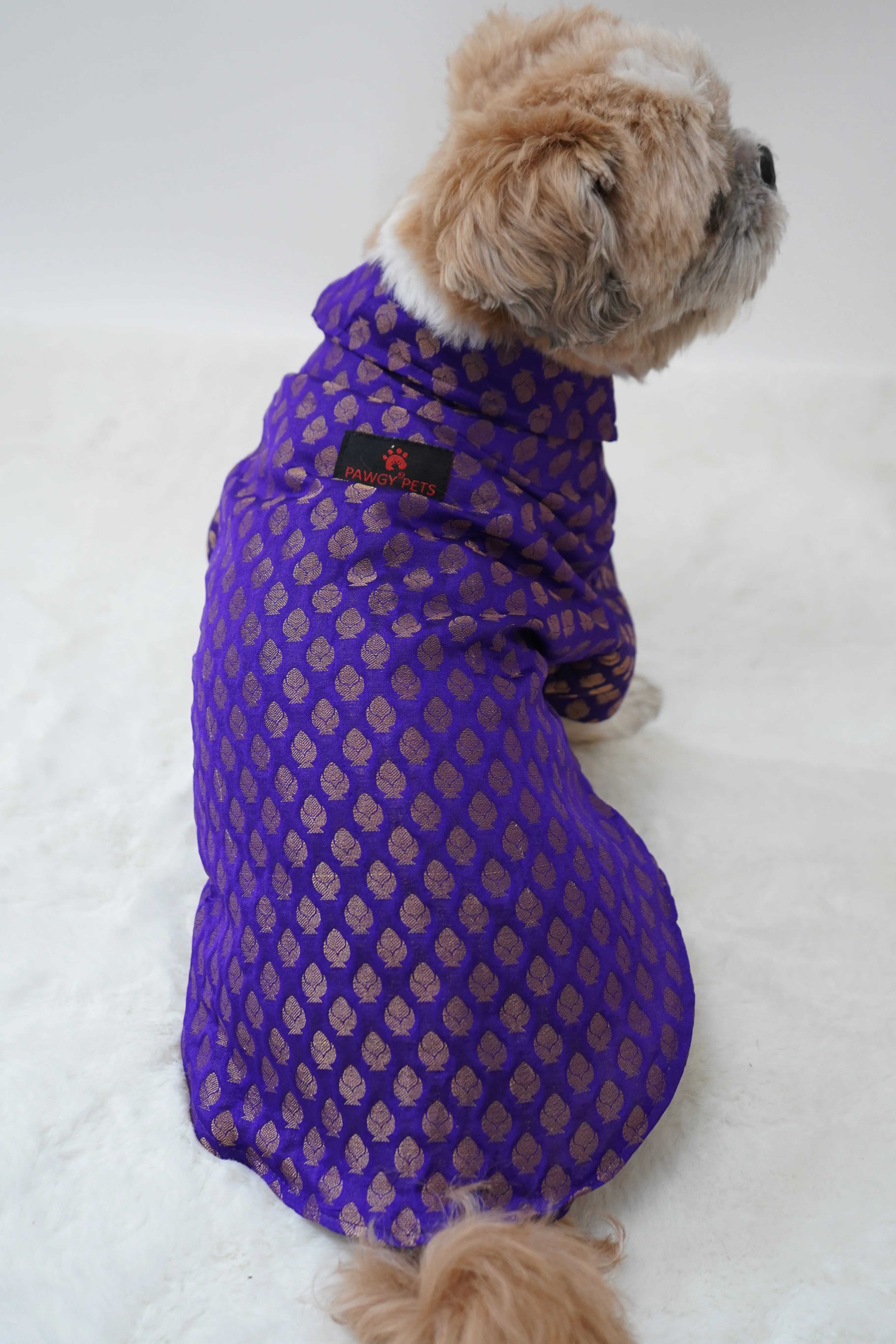 Pawgy Pets Occasion wear Shirt Purple for Dogs - Image 3