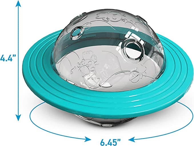 Pawgy Pets Planet Interactive Toy Puzzle IQ Treat Ball, Food Dispensing Chew Toys for Dogs and Cats - Multicolor - Image 4