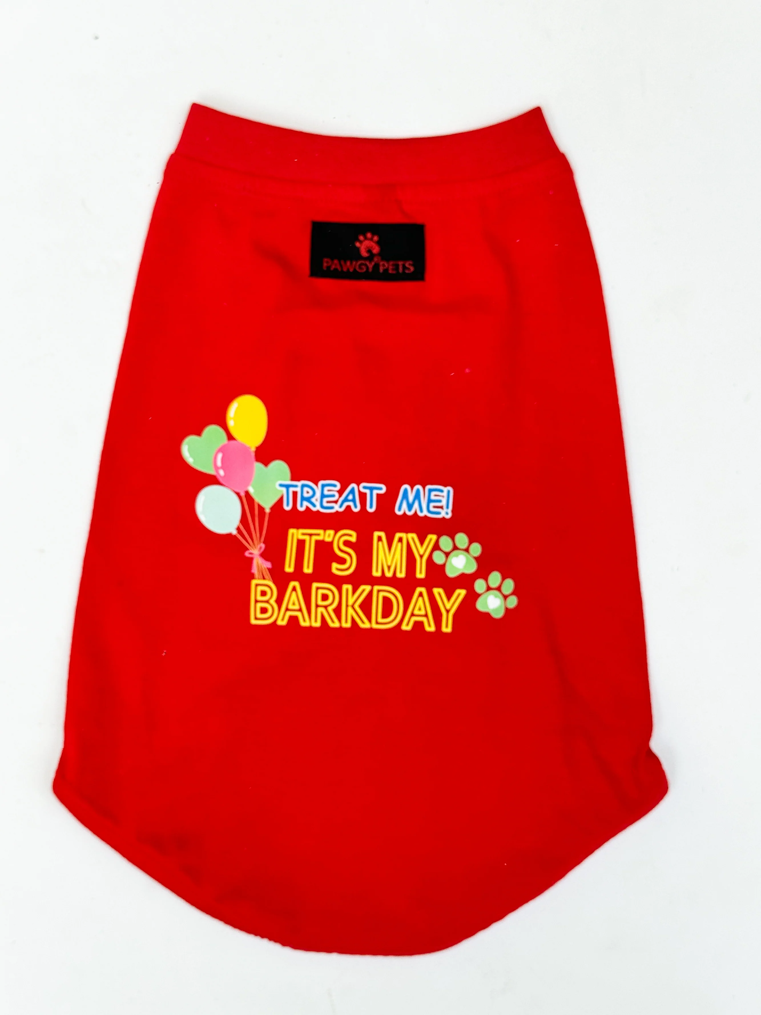Pawgy Pets T-shirt Special Birthday Edition Red for Dogs & Cats - Image 4