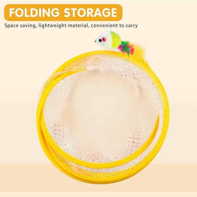 Pawgy Pets Tunnel Tube Interactive Cat Toy (Blue) - Image 3