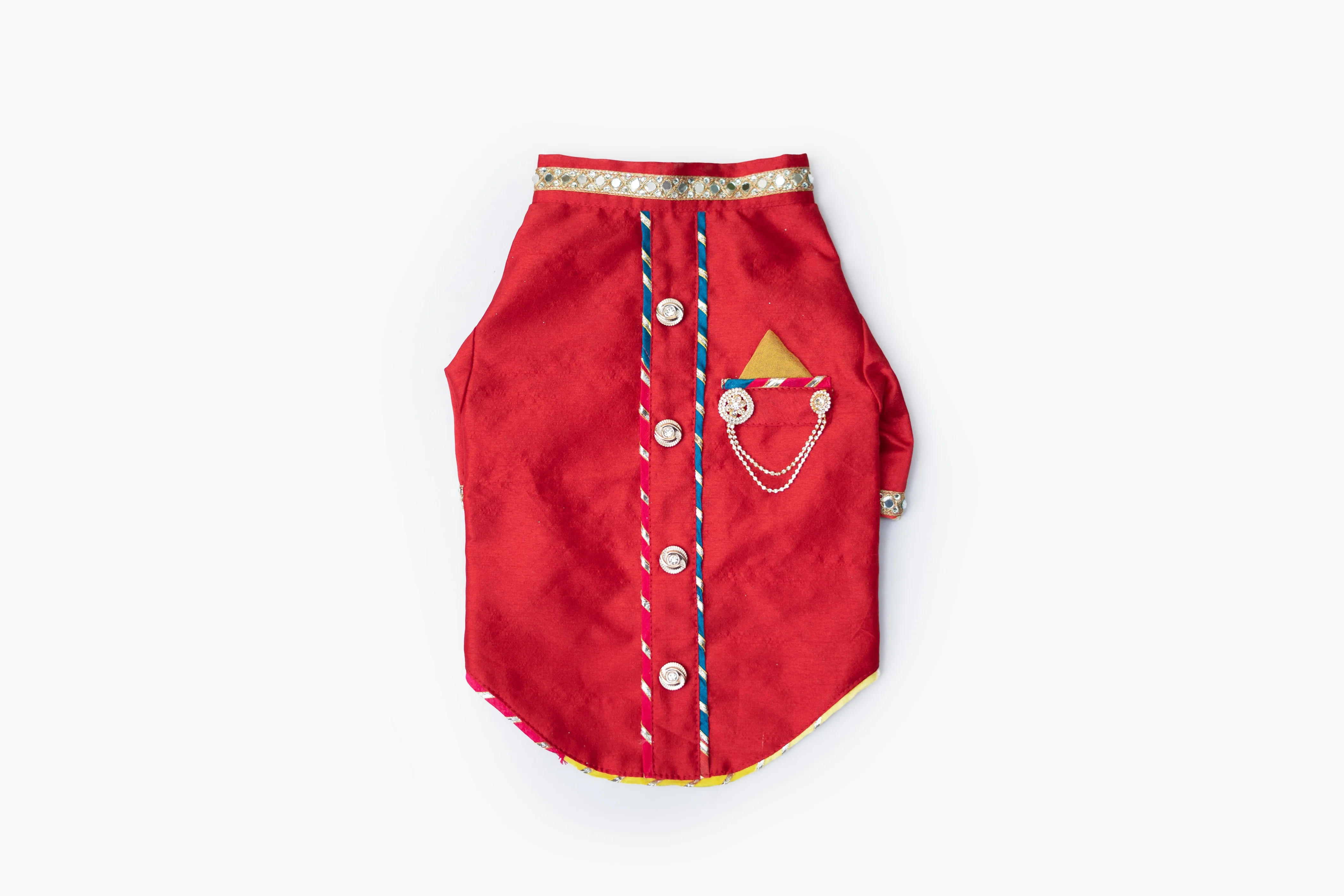 Pawgy Pets Raw Silk Sherwani: Rani for Dogs - Image 11