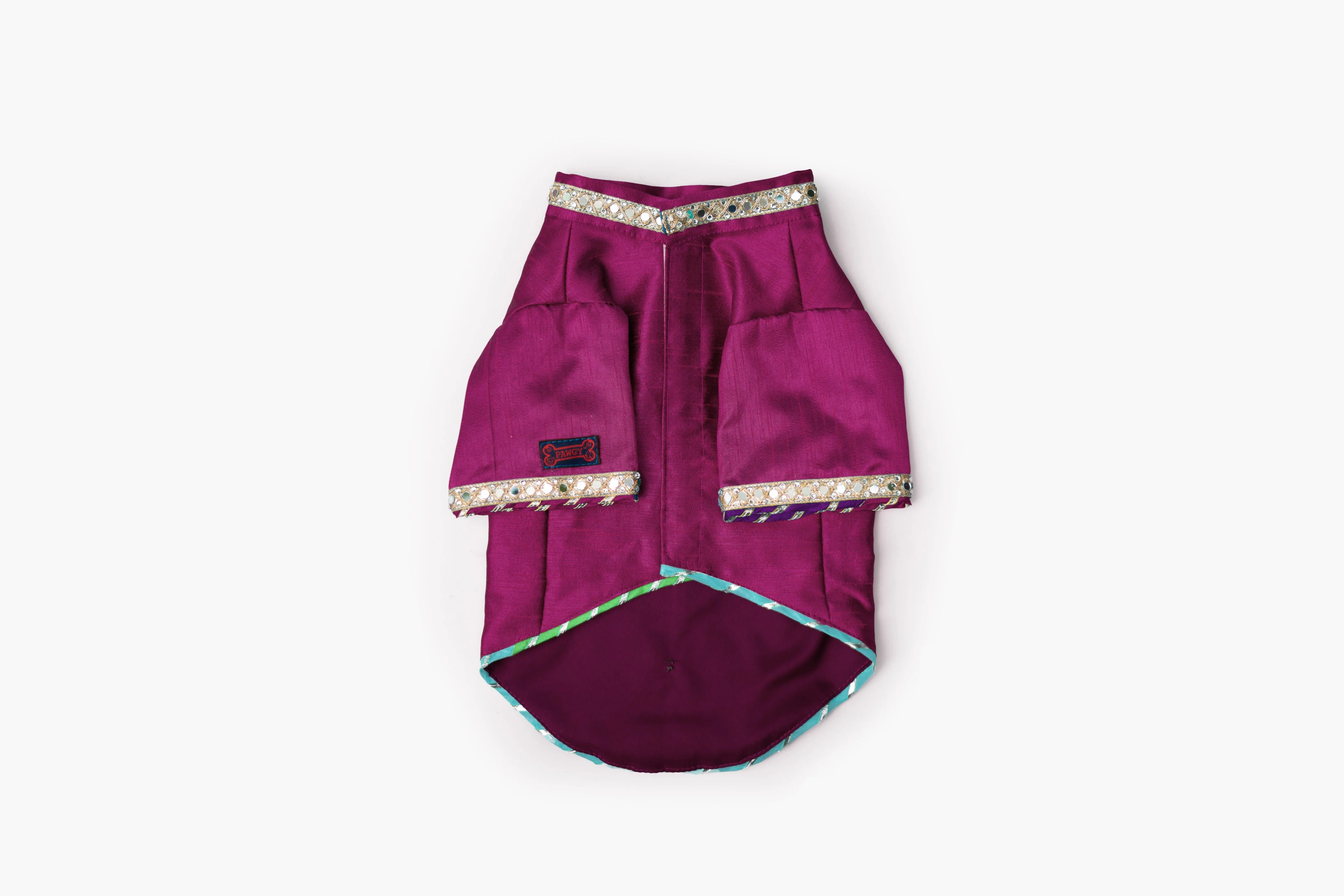 Pawgy Pets Raw Silk Sherwani: Rani for Dogs - Image 3