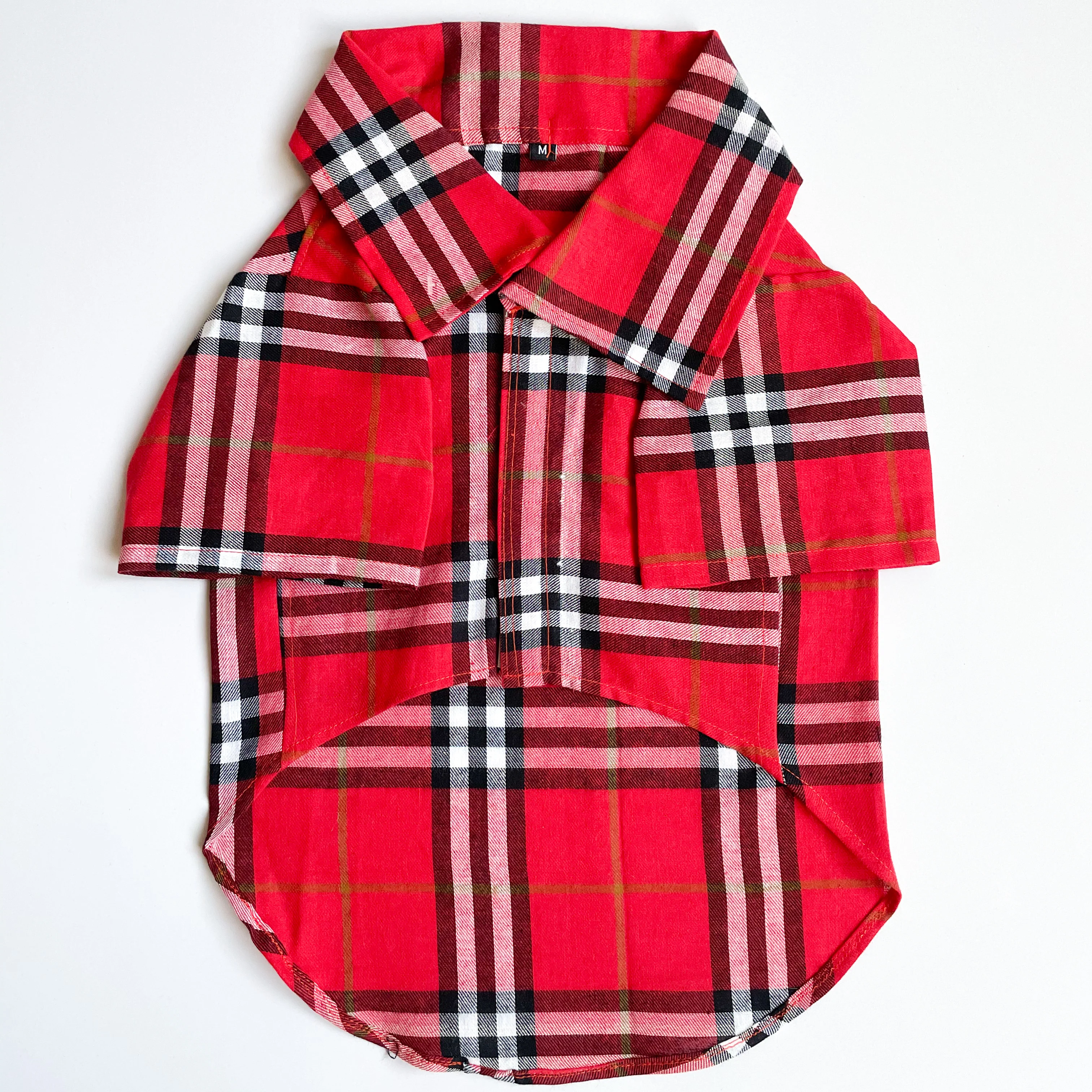 Pawgy Pets Red Checks Shirt/ Sando for Dogs - Image 4