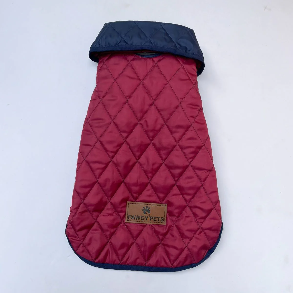 Pawgy Pets Reversible Quilted Jacket (Maroon & Navy Blue) for Dogs & Cats - Image 3