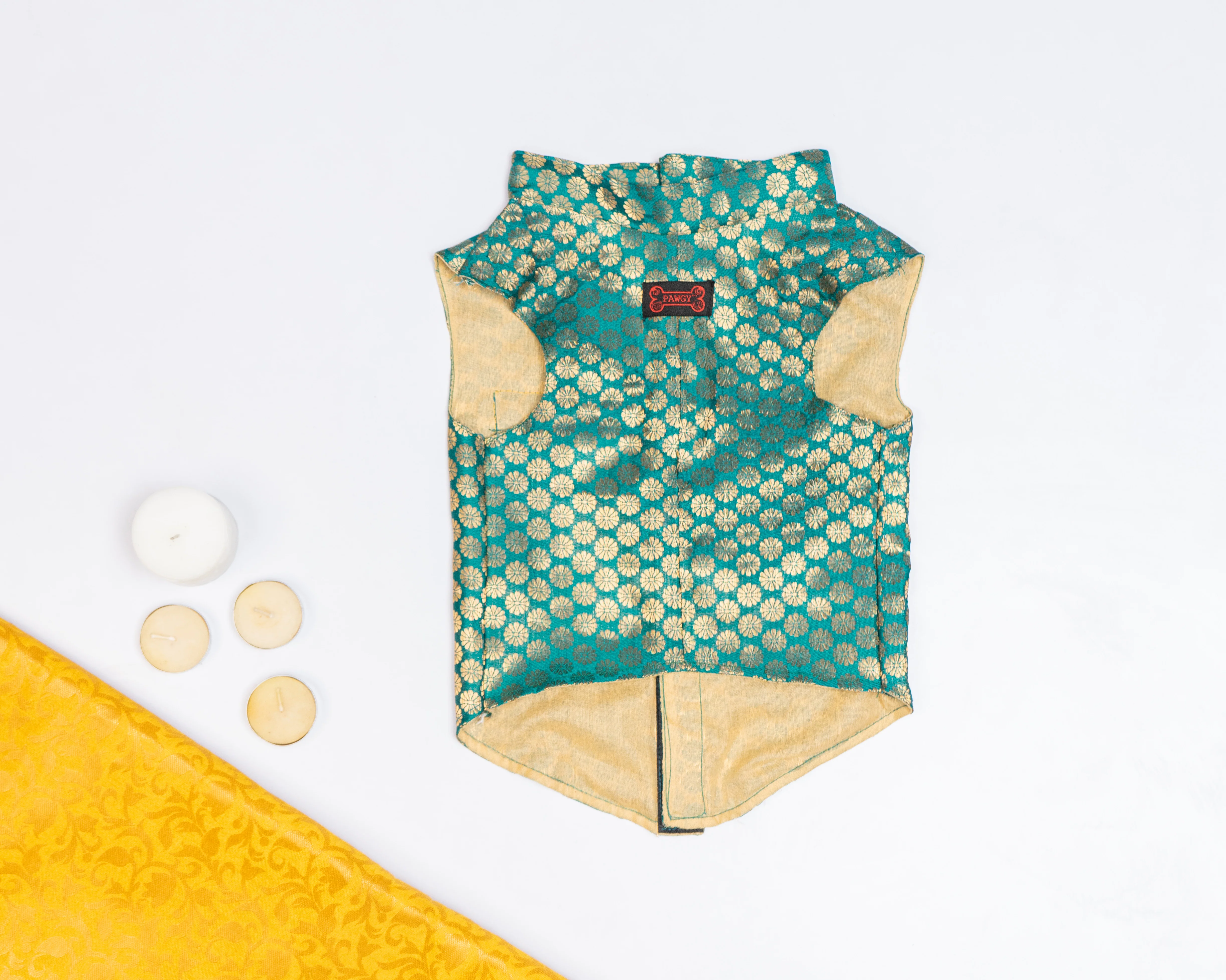 Pawgy Pets Sherwani Teal for Dogs - Image 4