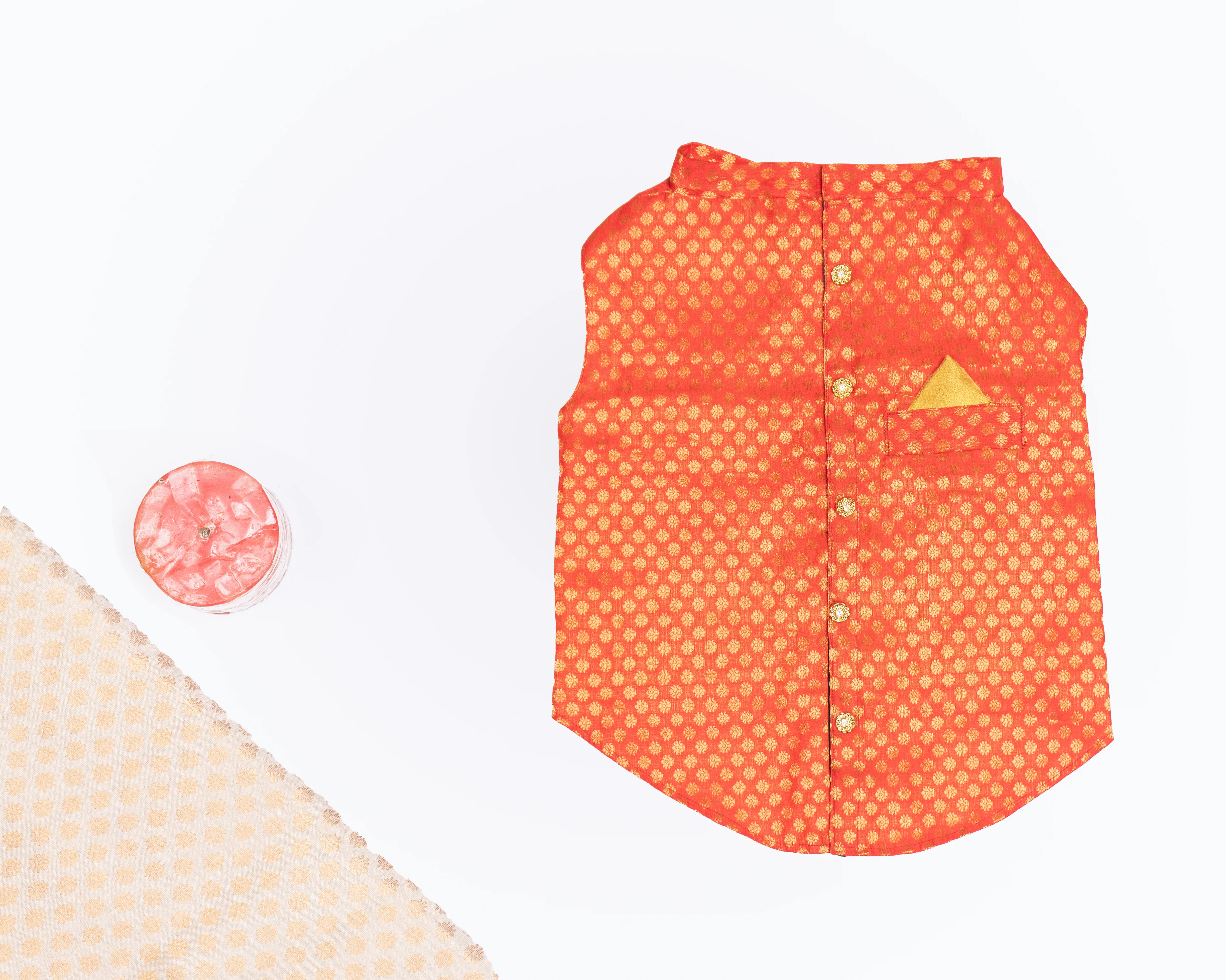 Pawgy Pets Sherwani Red for Dogs - Image 6