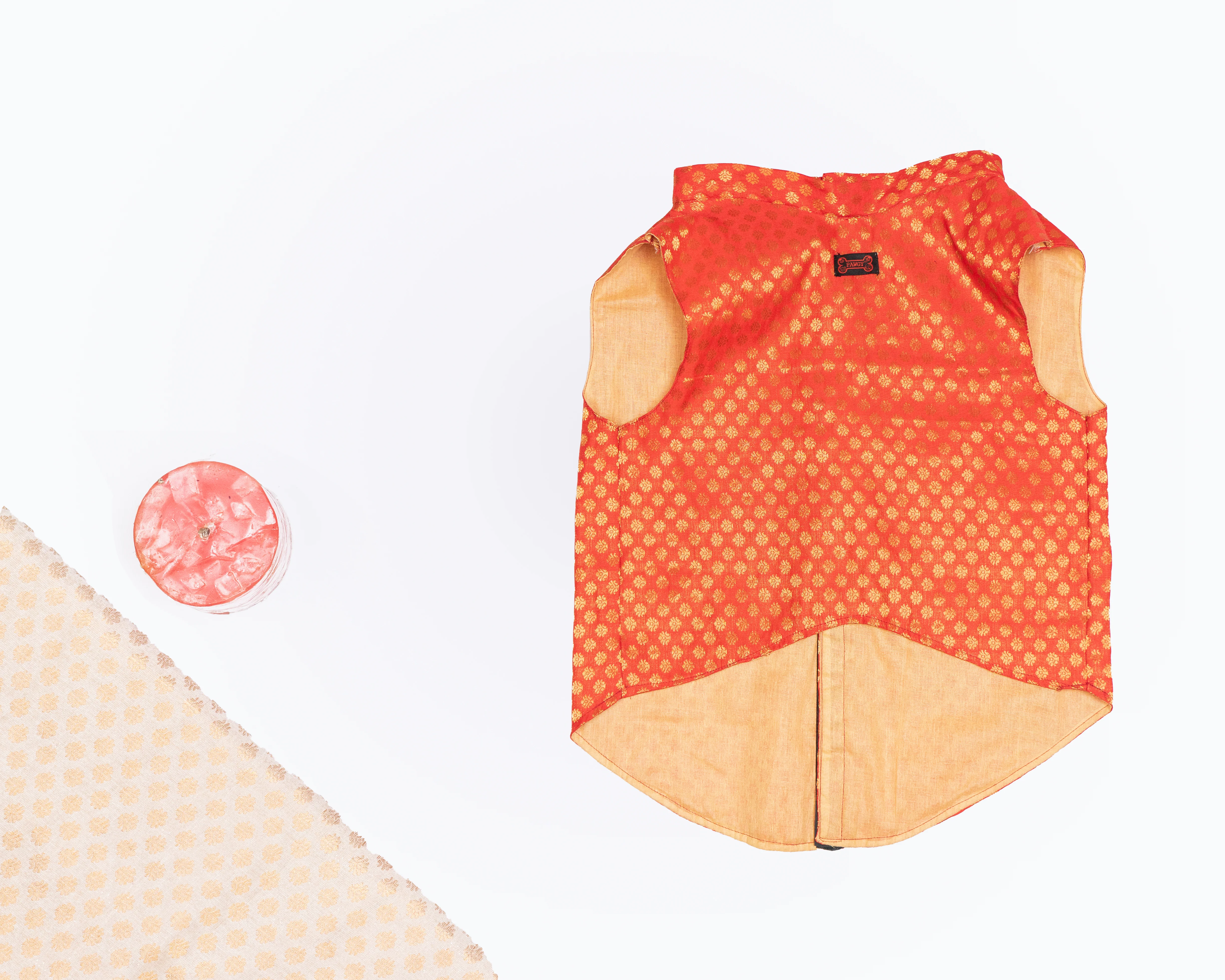 Pawgy Pets Sherwani Red for Dogs - Image 8