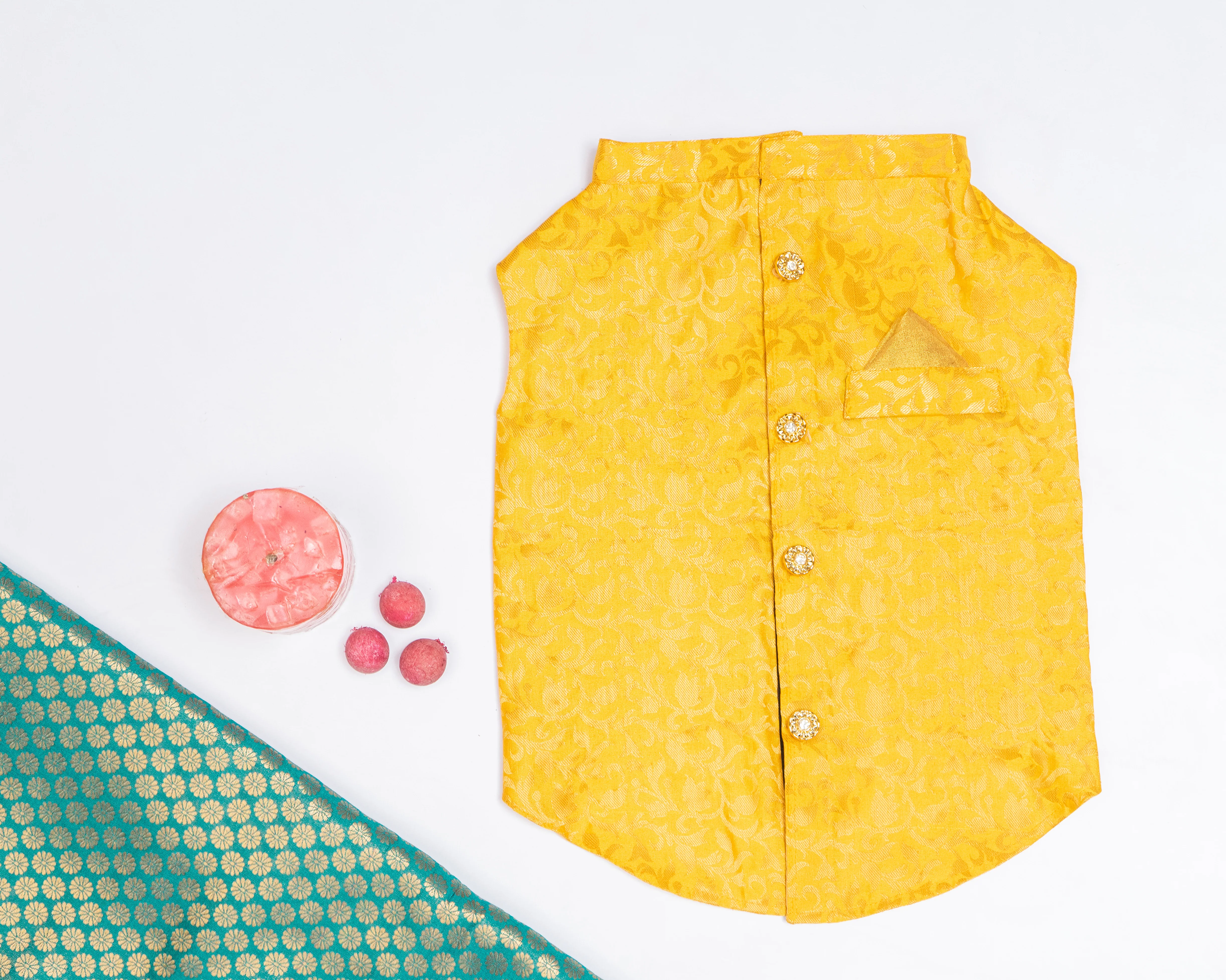 Pawgy Pets Sherwani Yellow for Dogs - Image 3