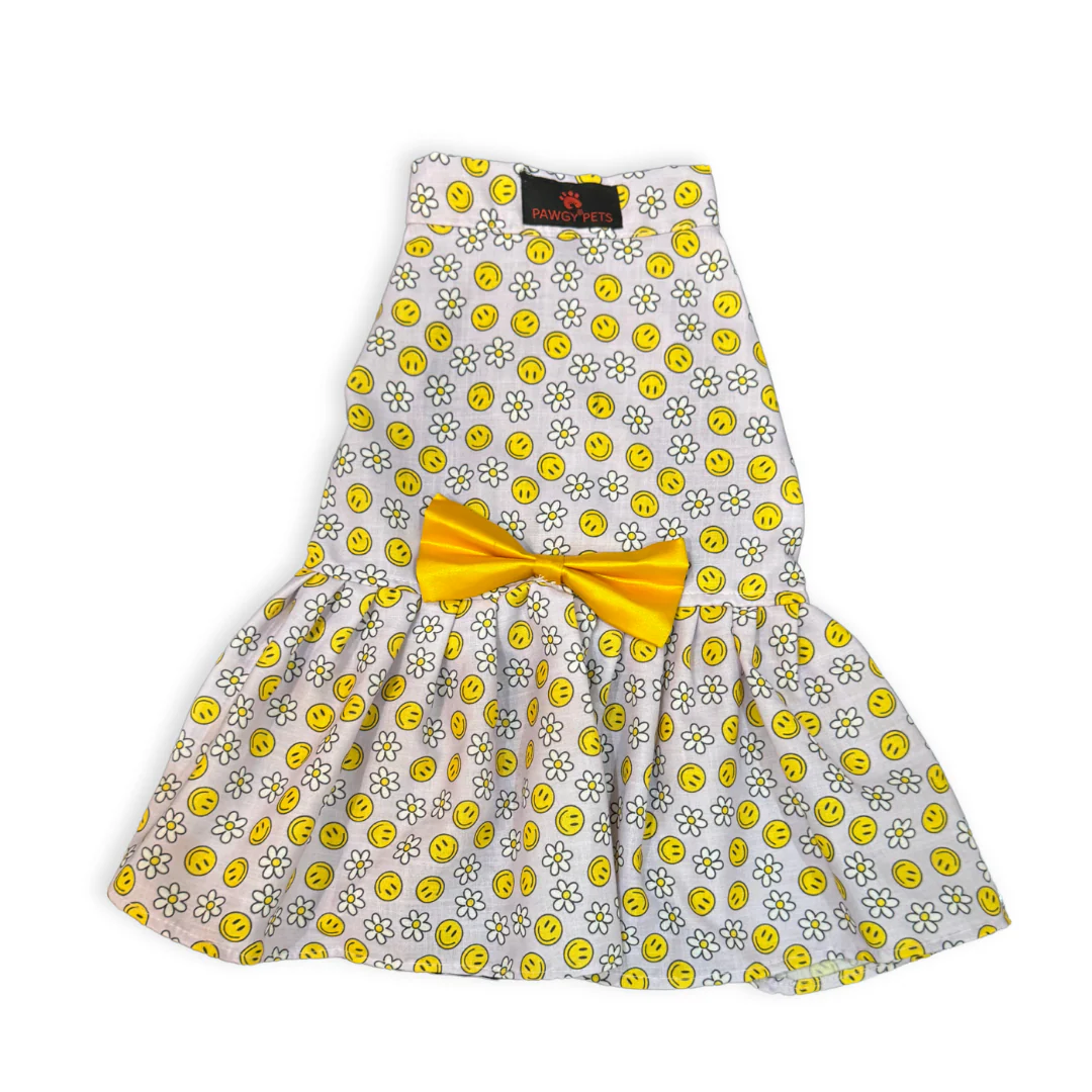 Pawgy Pets Smiley o clock dress Lavender for Dogs - Image 3