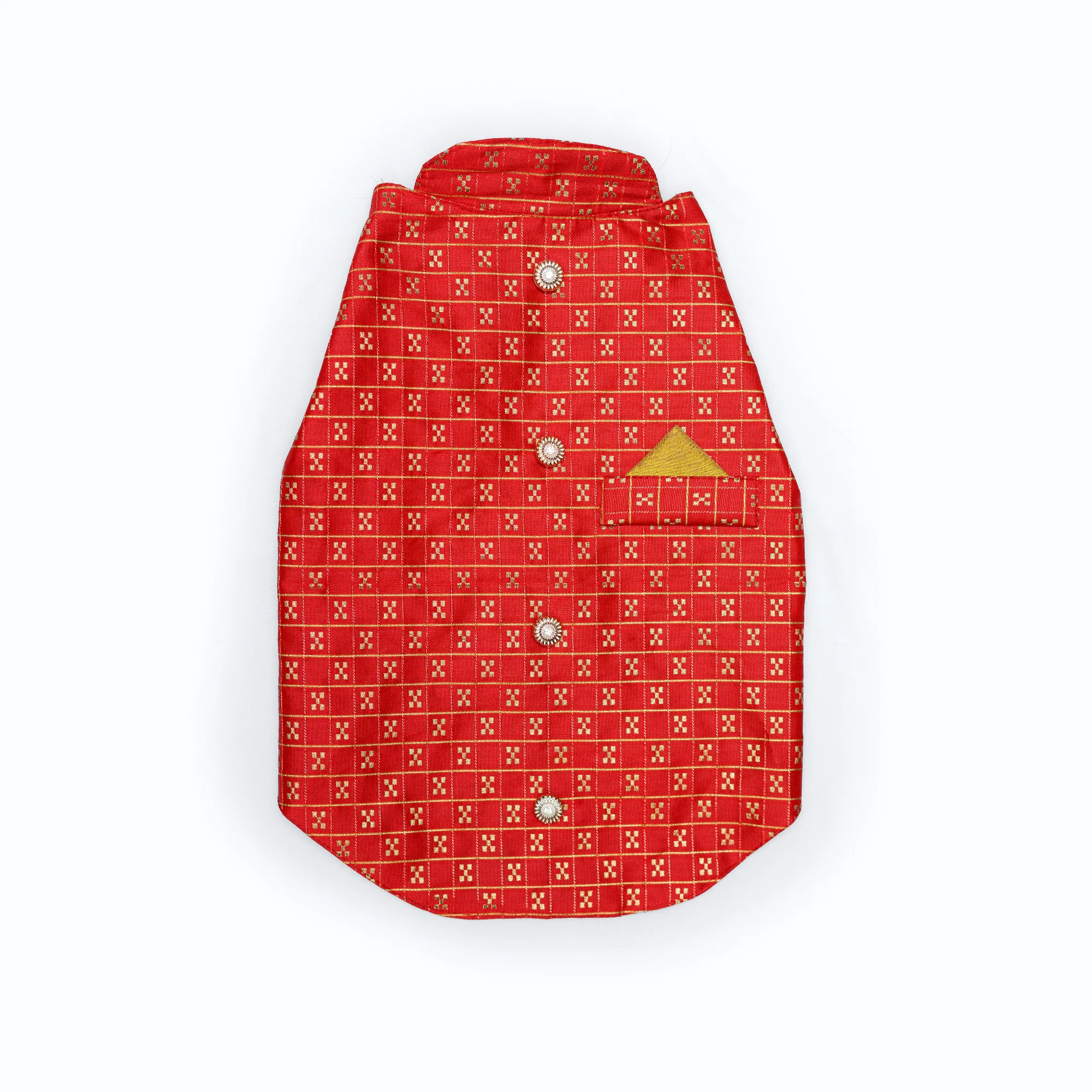 Pawgy Pets Strapy Sherwani Red for Dogs - Image 3