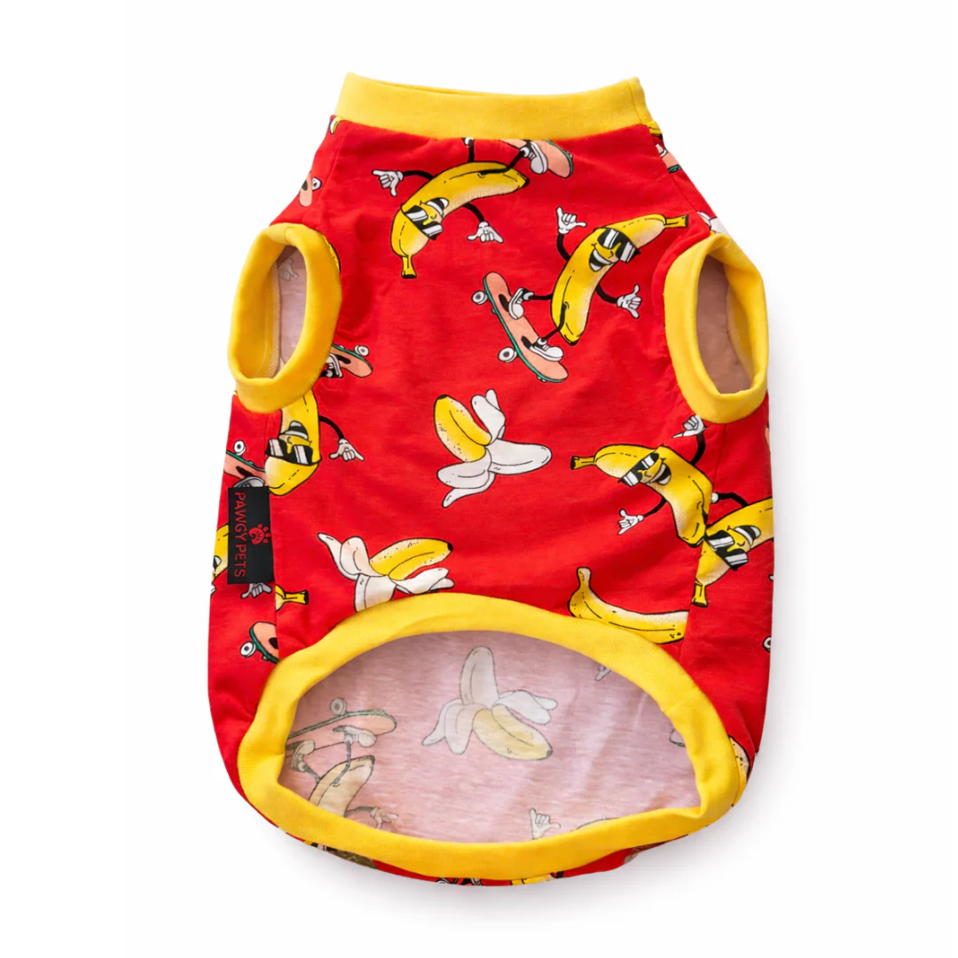 Pawgy Pets Banana T-shirt Red for Dogs - Image 3